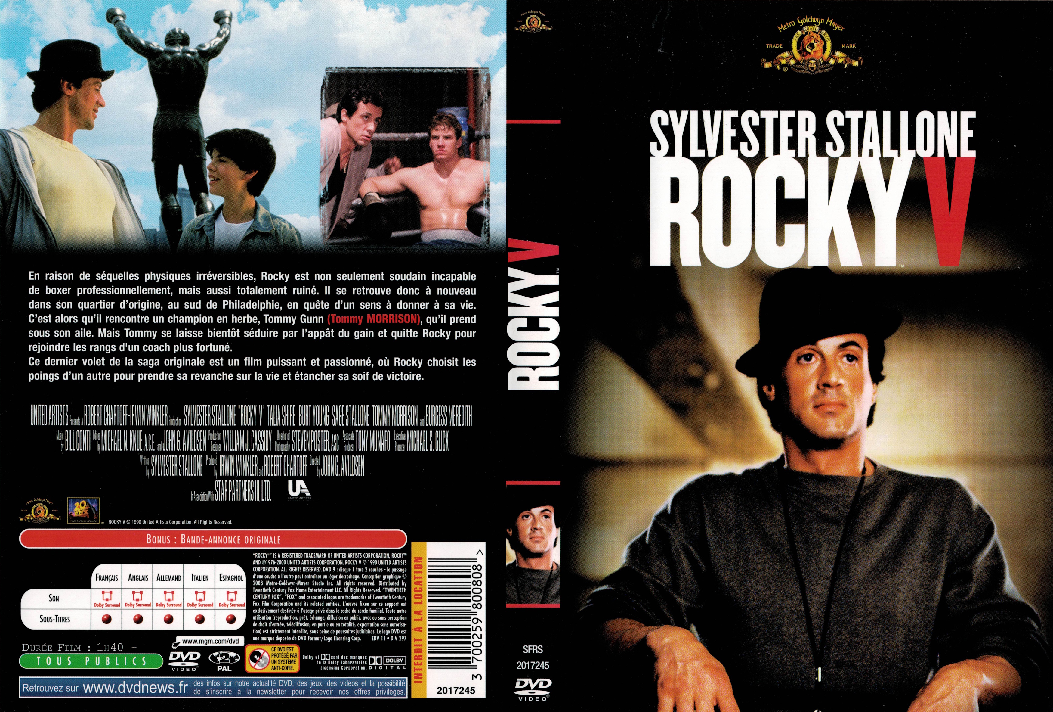 Jaquette DVD Rocky 5 v2
