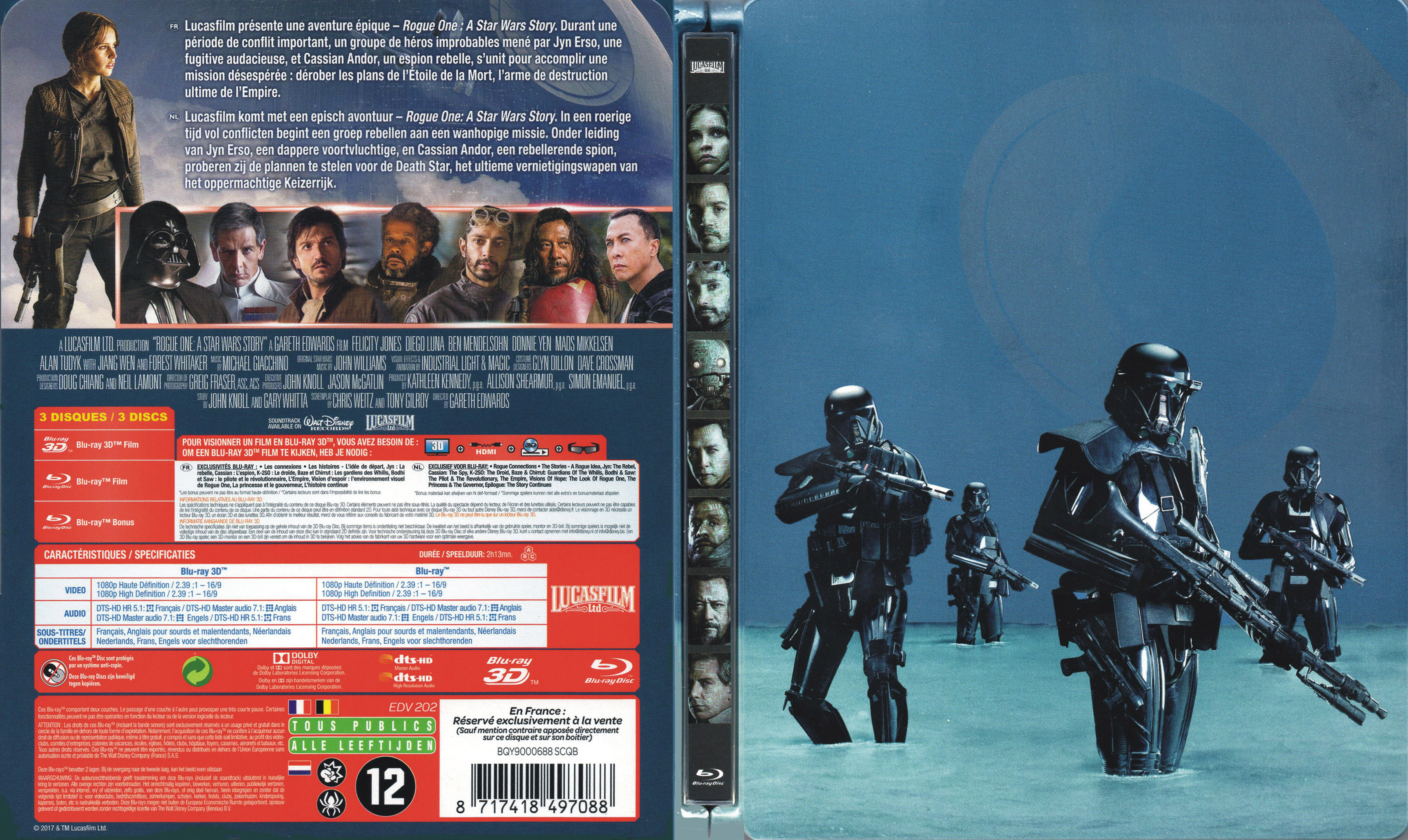 Jaquette DVD Rogue One: A Star Wars Story 3D (BLU-RAY)
