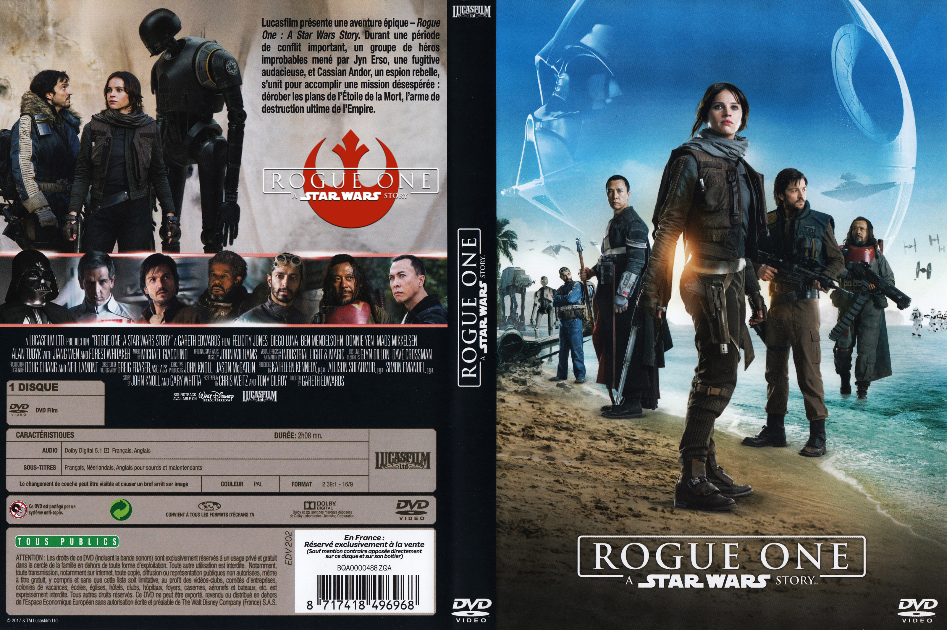 Jaquette DVD Rogue One: A Star Wars Story custom v3