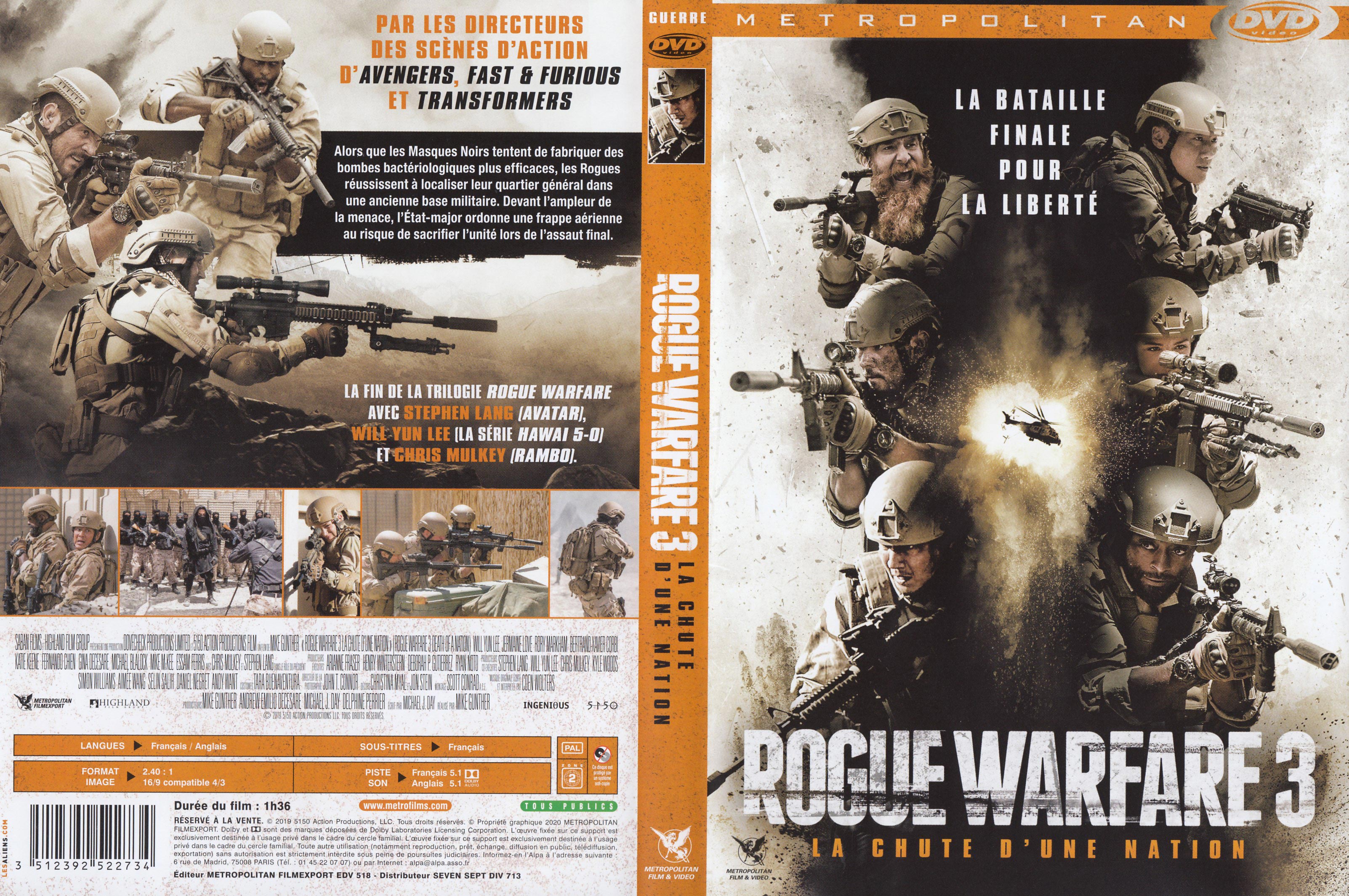 Jaquette DVD Rogue warfare 3 La chute d