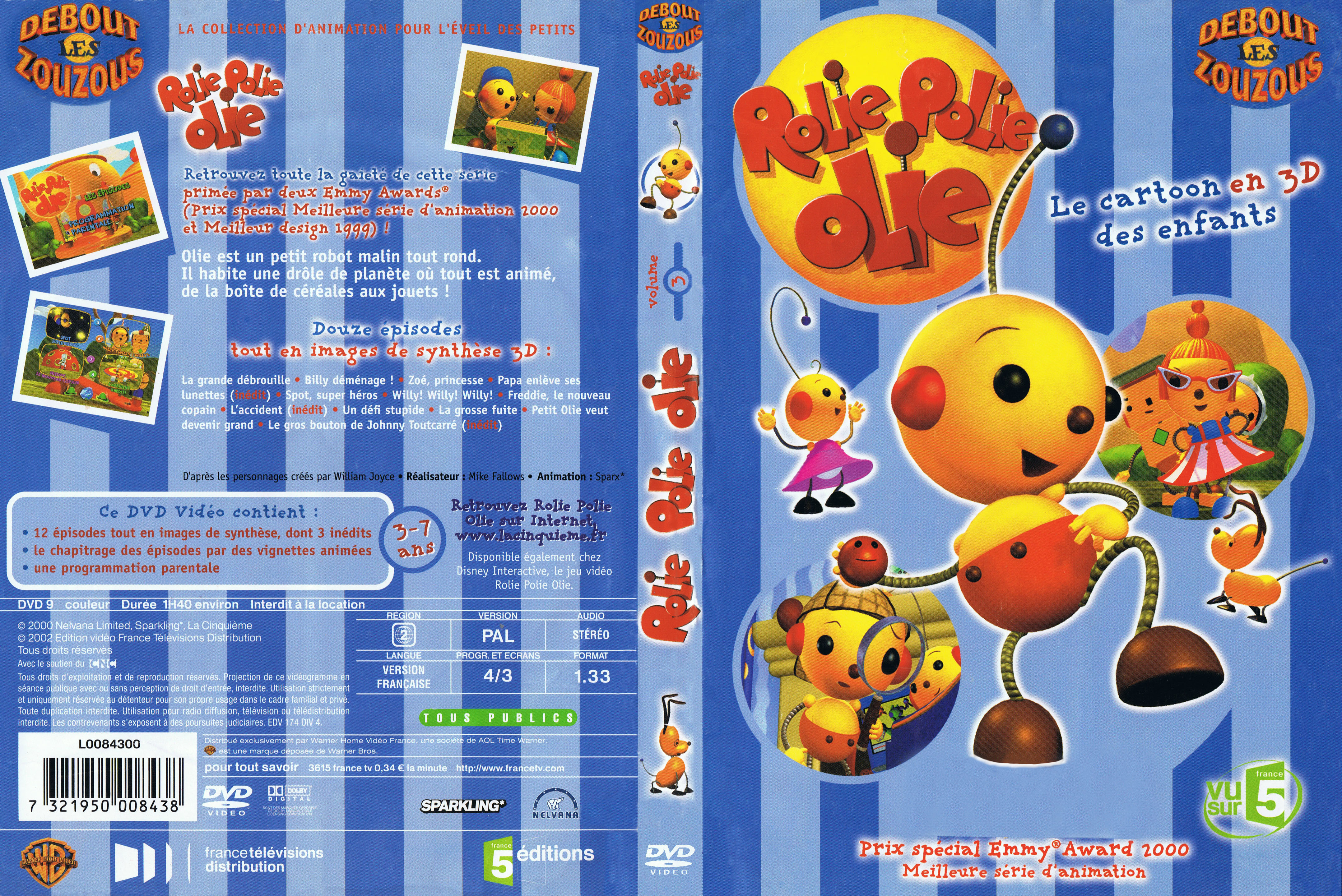 Jaquette DVD Rolie Polie Olie vol 03