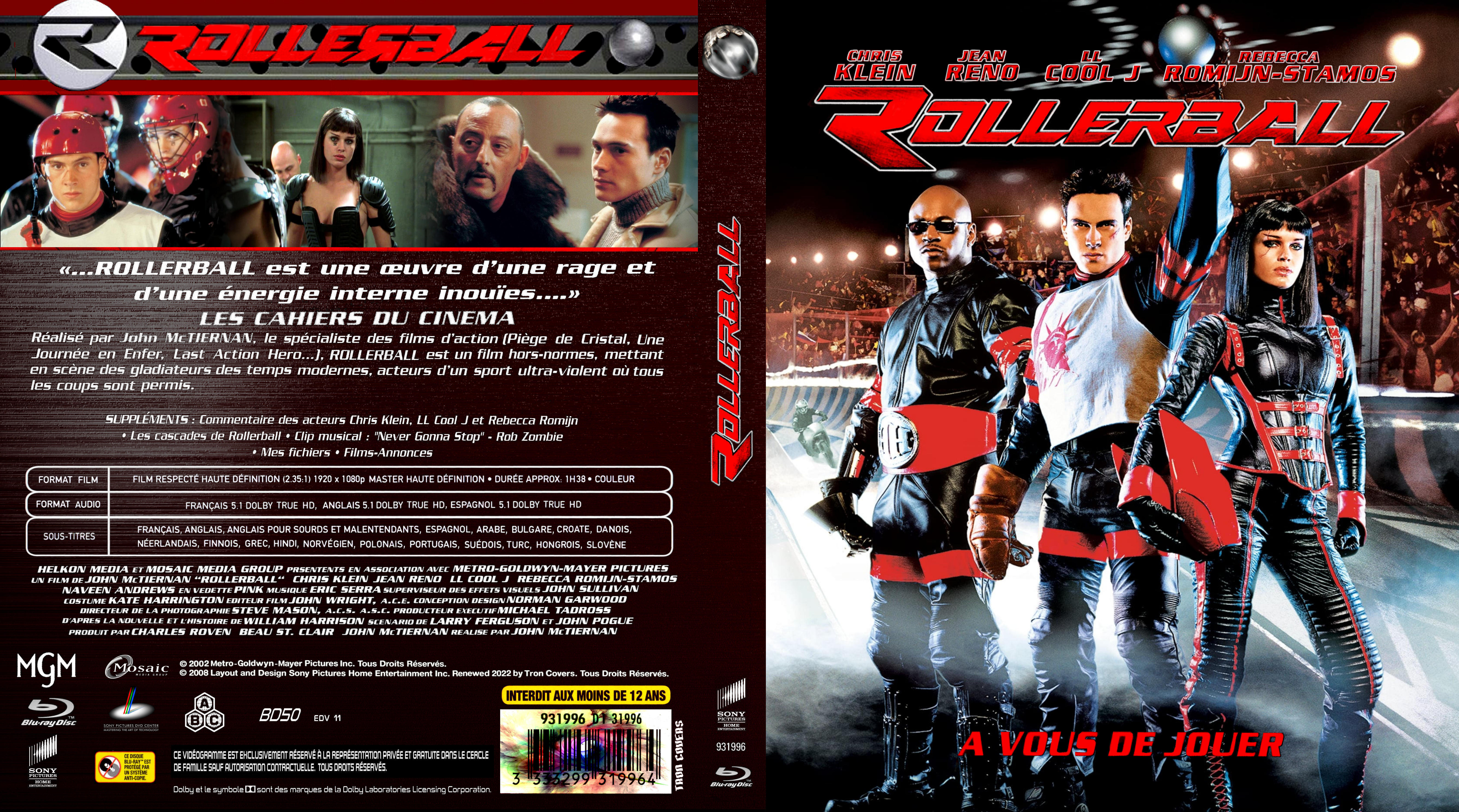 Jaquette DVD Rollerball 2002 custom (BLU-RAY) 