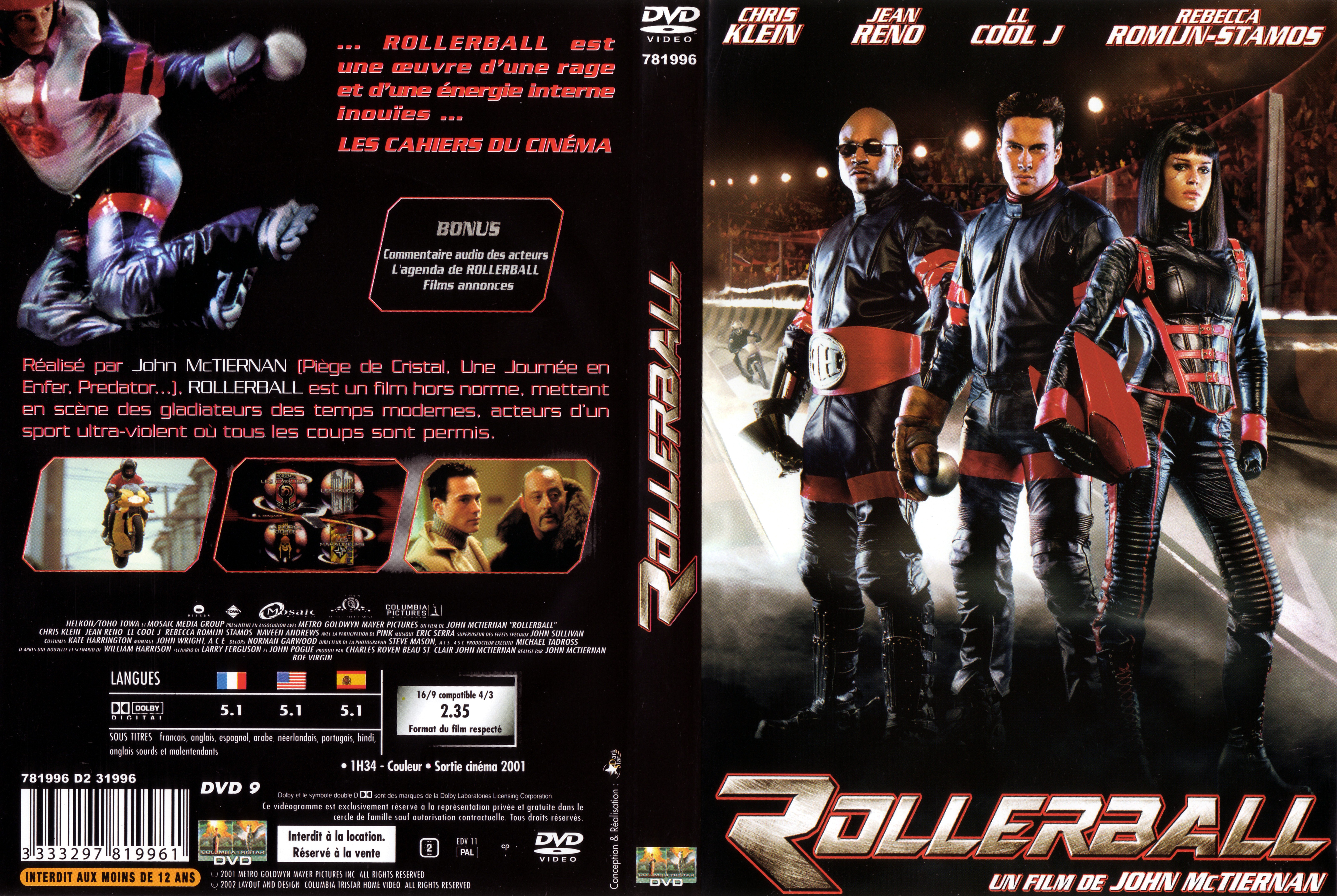 Jaquette DVD Rollerball (2002)