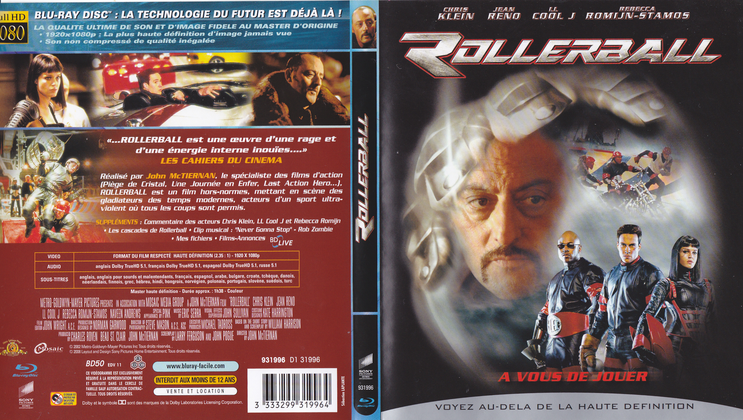 Jaquette DVD Rollerball (2002) (BLU-RAY)