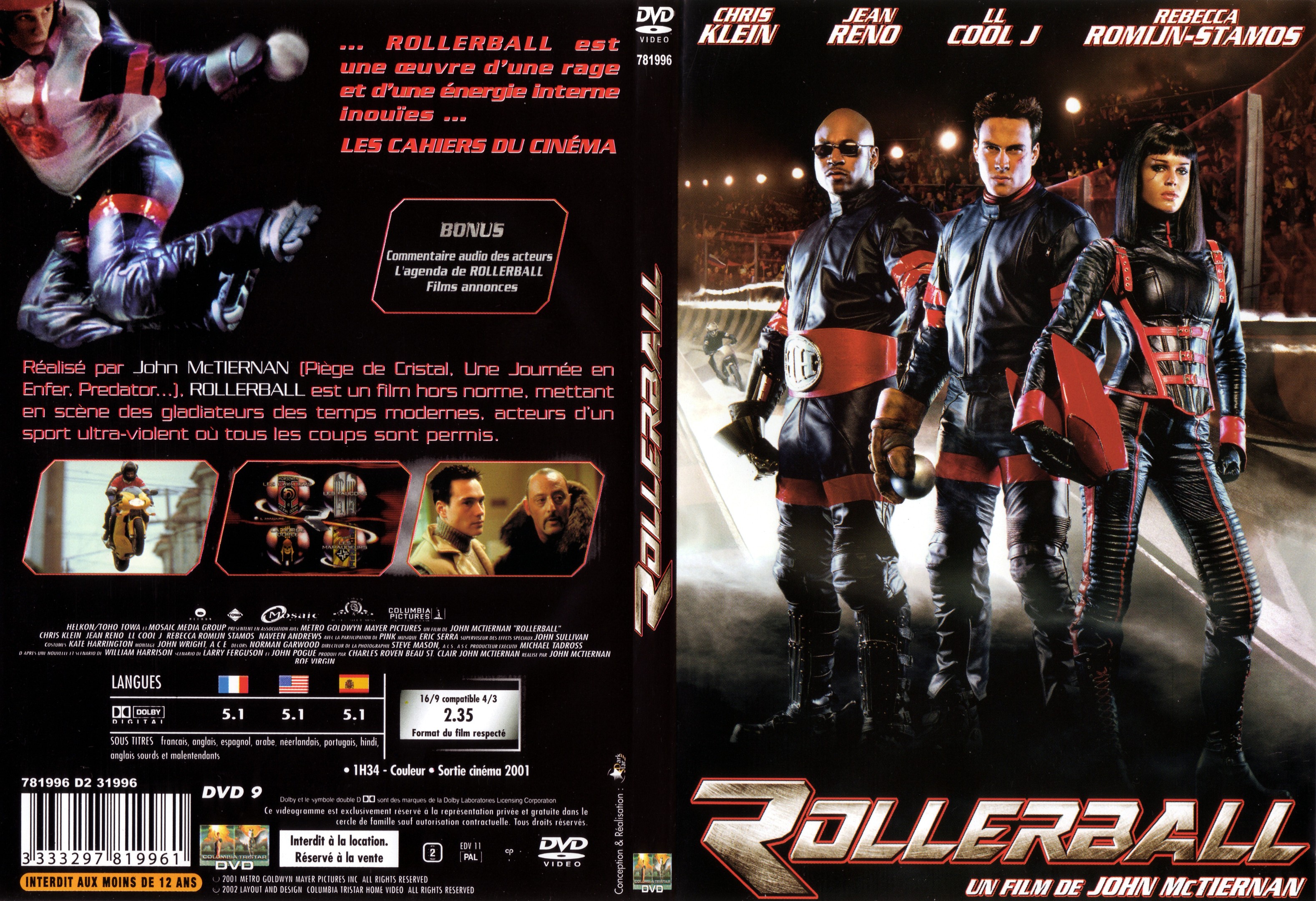 Jaquette DVD Rollerball (2002) - SLIM