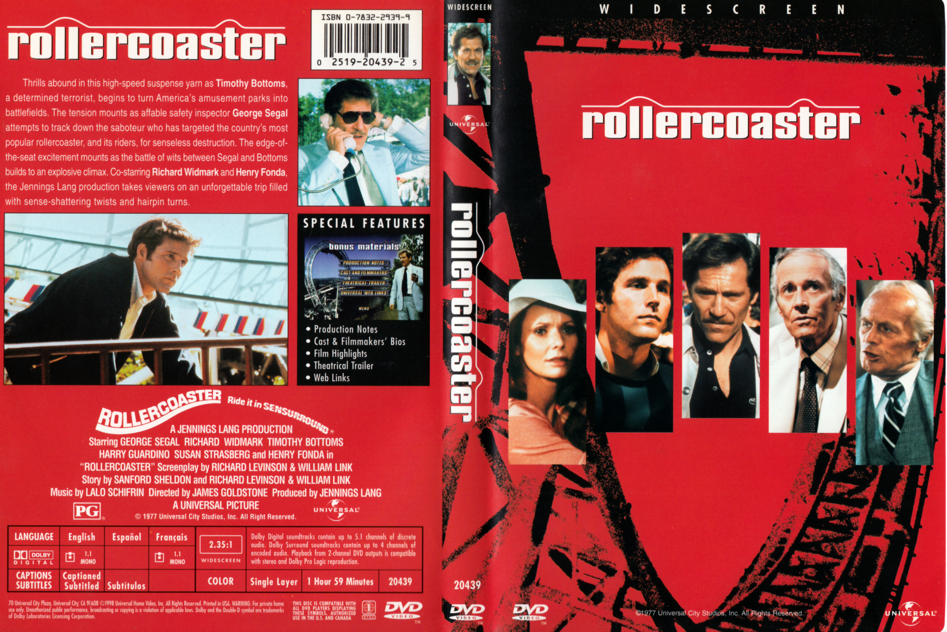 Jaquette DVD Rollercoaster - Le toboggan de la mort Zone 1