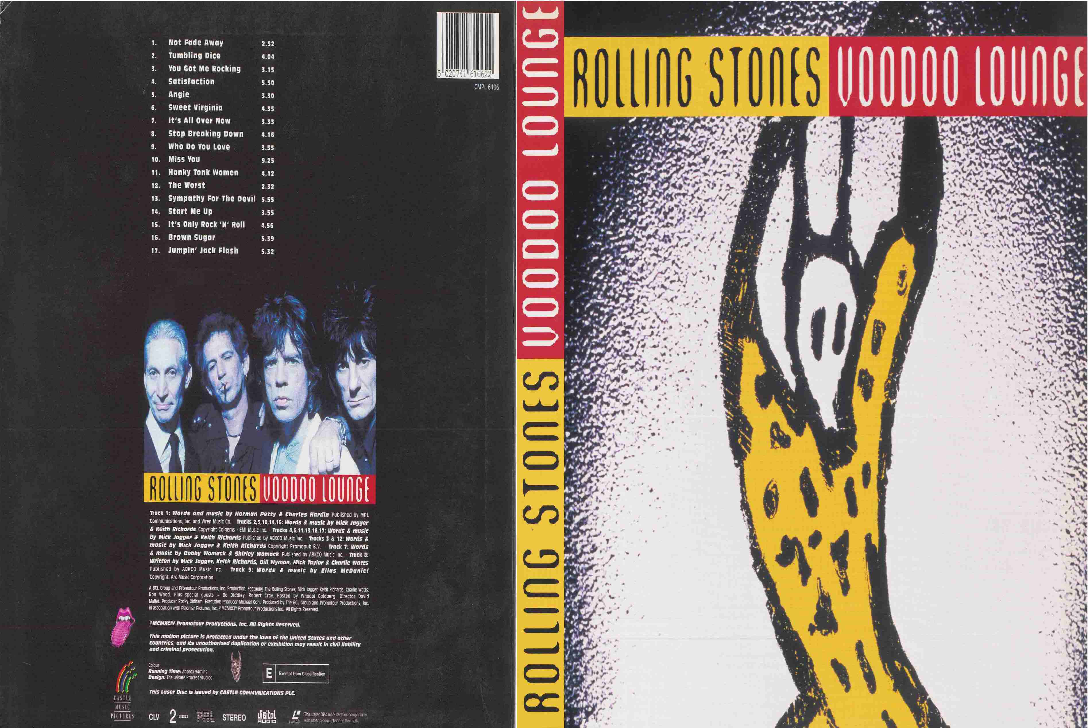 Jaquette DVD Rolling Stones Voodoo Lounge Live