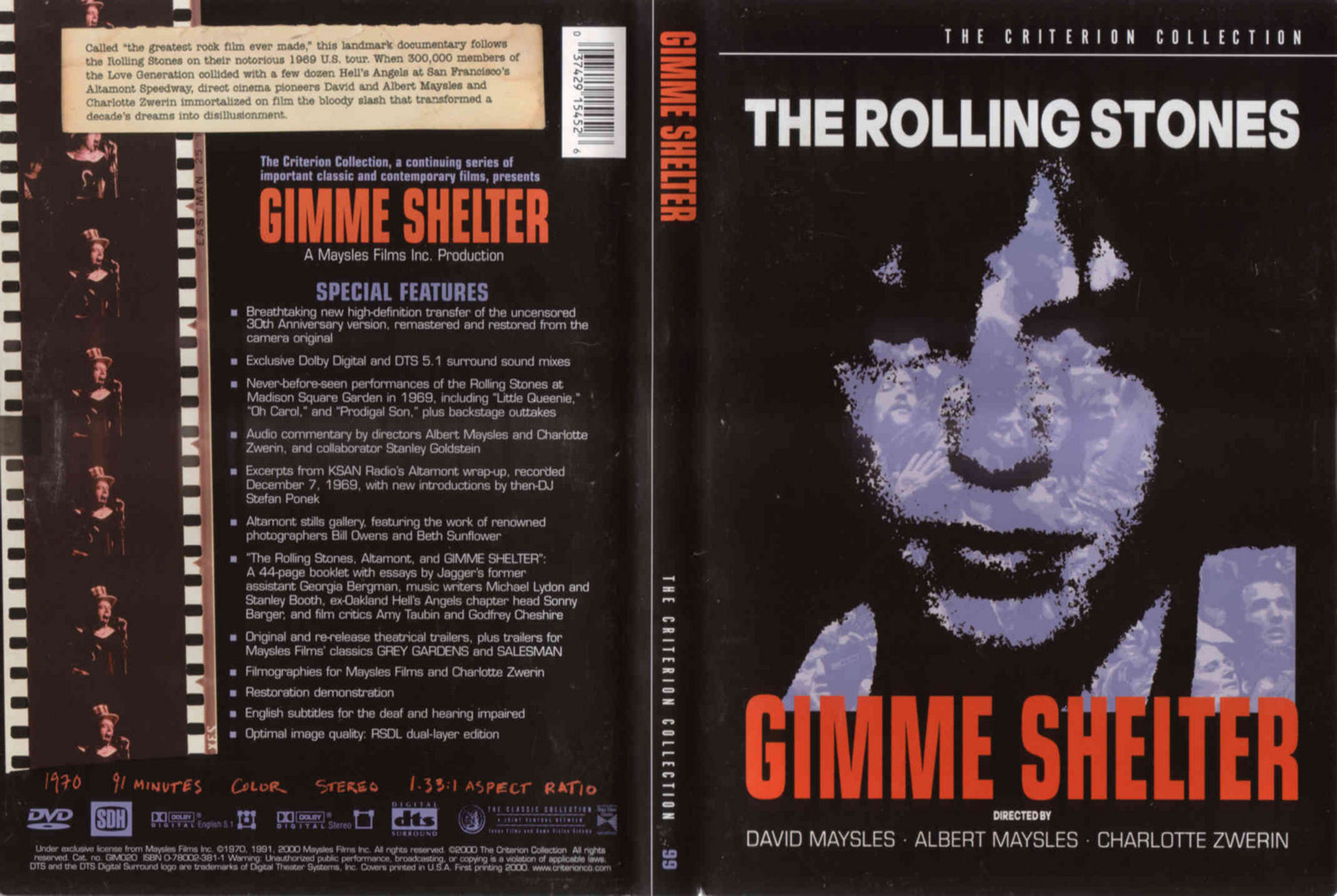Jaquette DVD Rolling Stones - Gimme Shelter