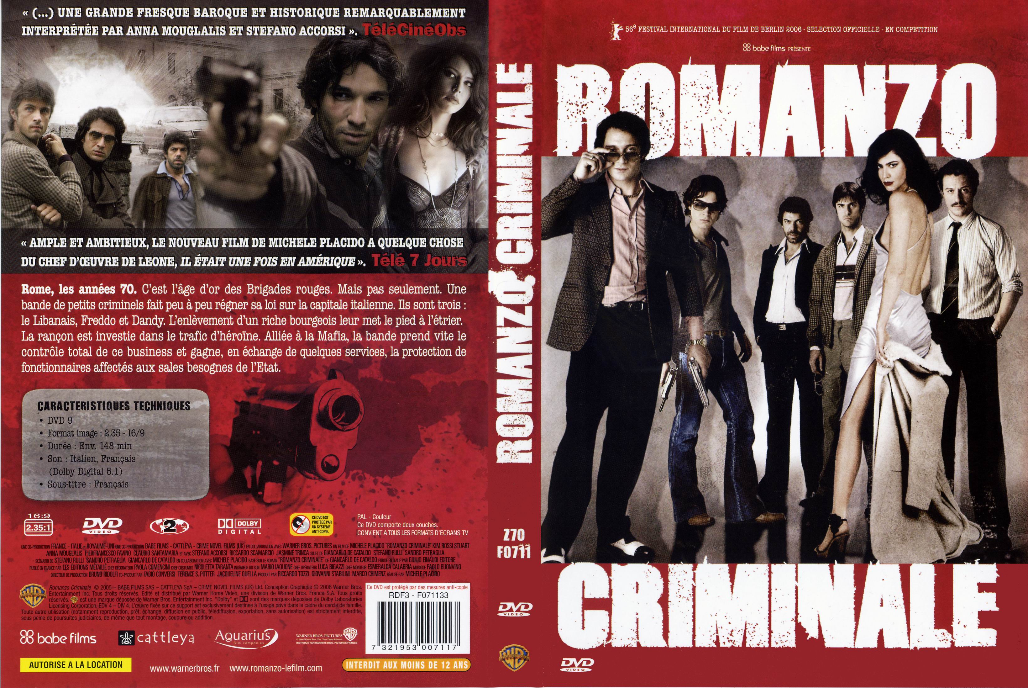 Jaquette DVD Romanzo criminale