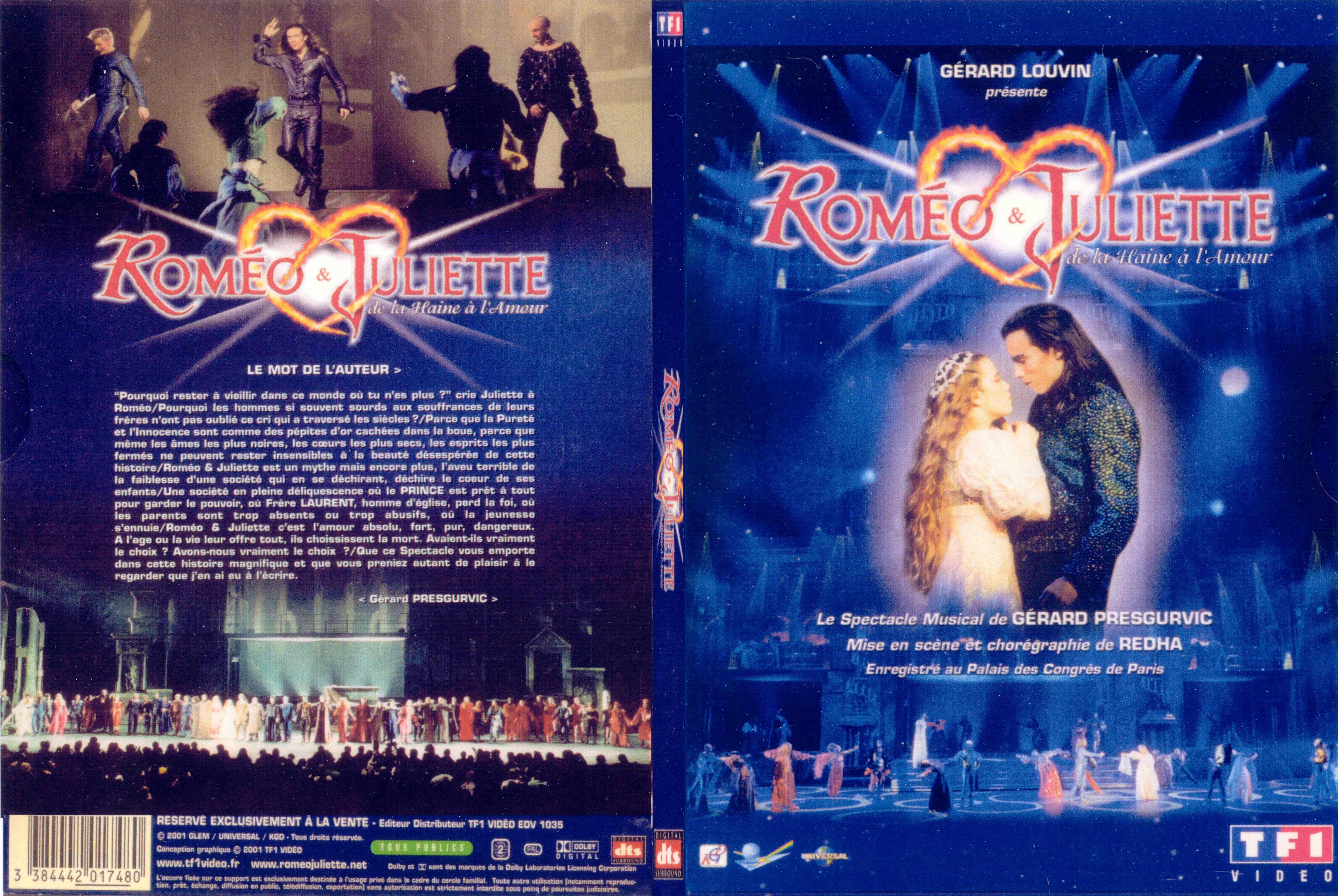 Jaquette DVD Romo et Juliette (comdie musicale) - SLIM