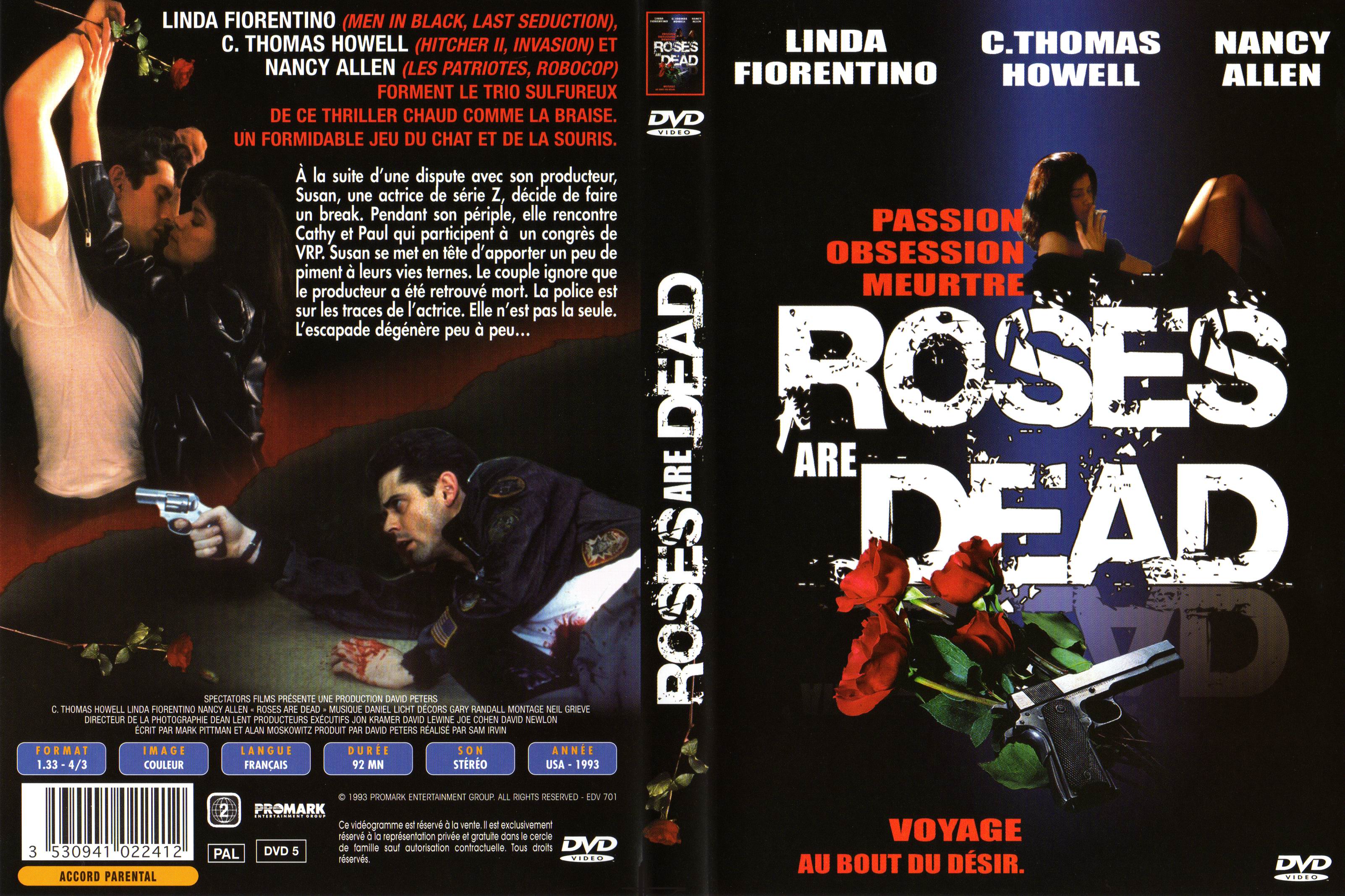 Jaquette DVD Roses are dead