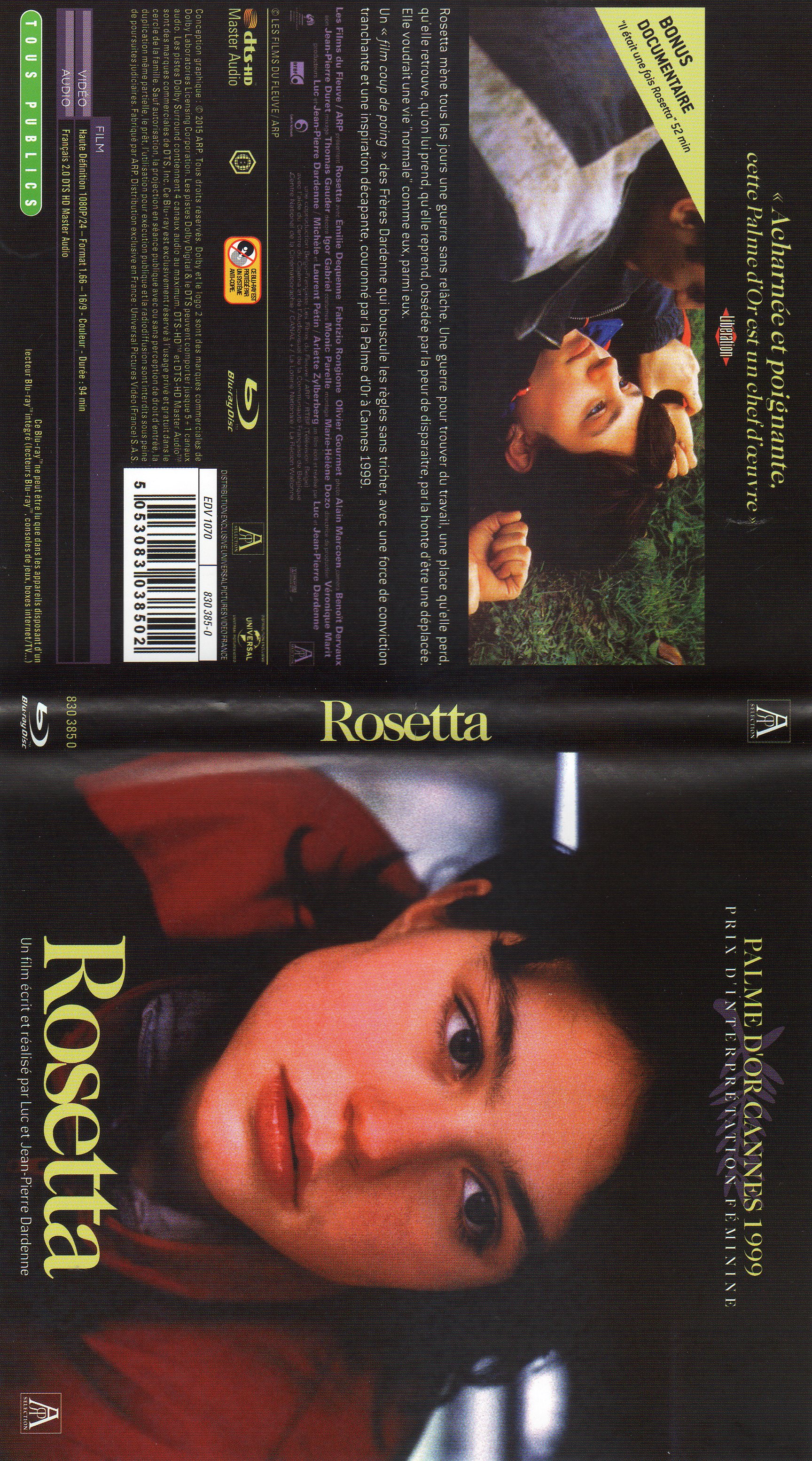 Jaquette DVD Rosetta (BLU-RAY)