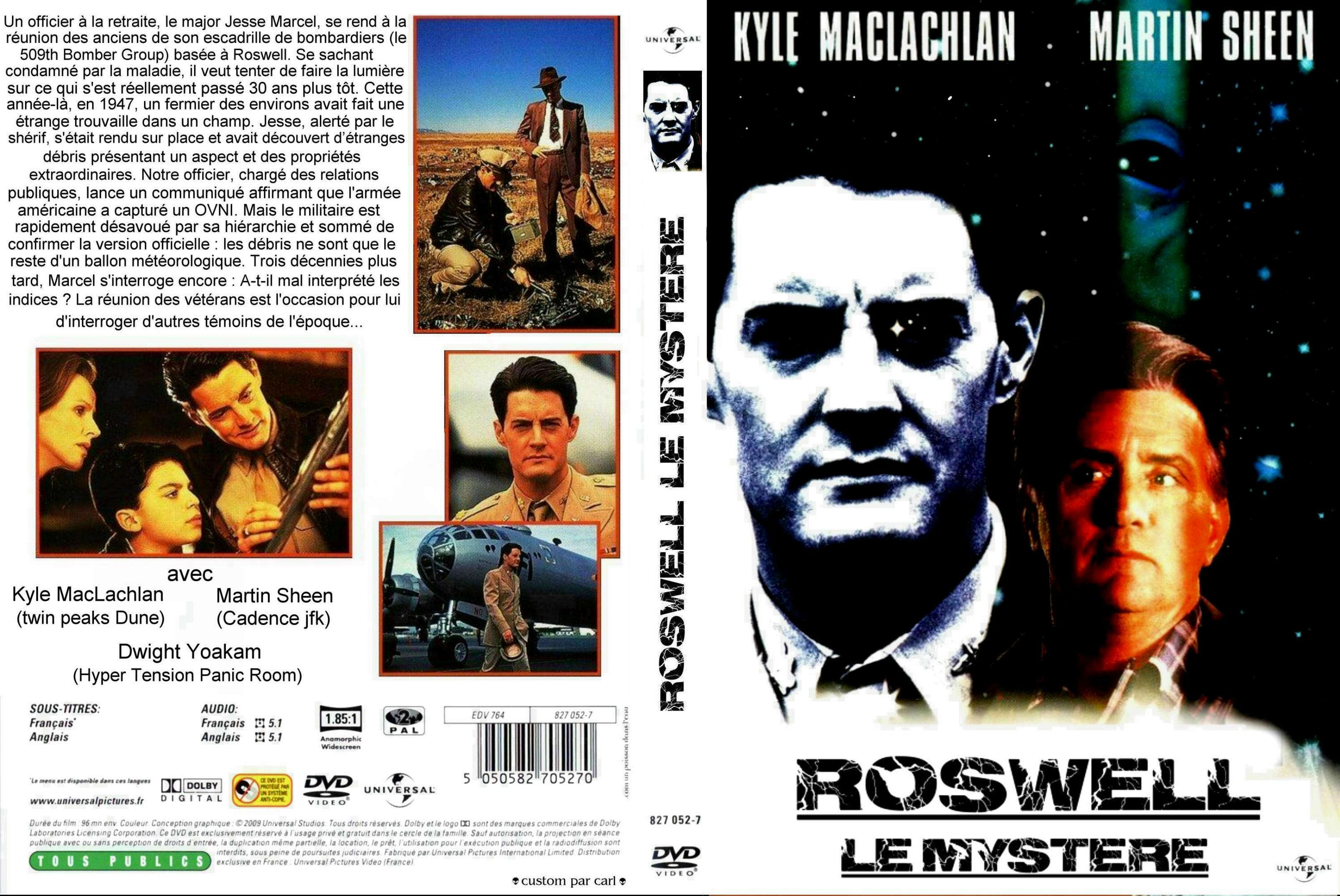 Jaquette DVD Roswell le mystre custom