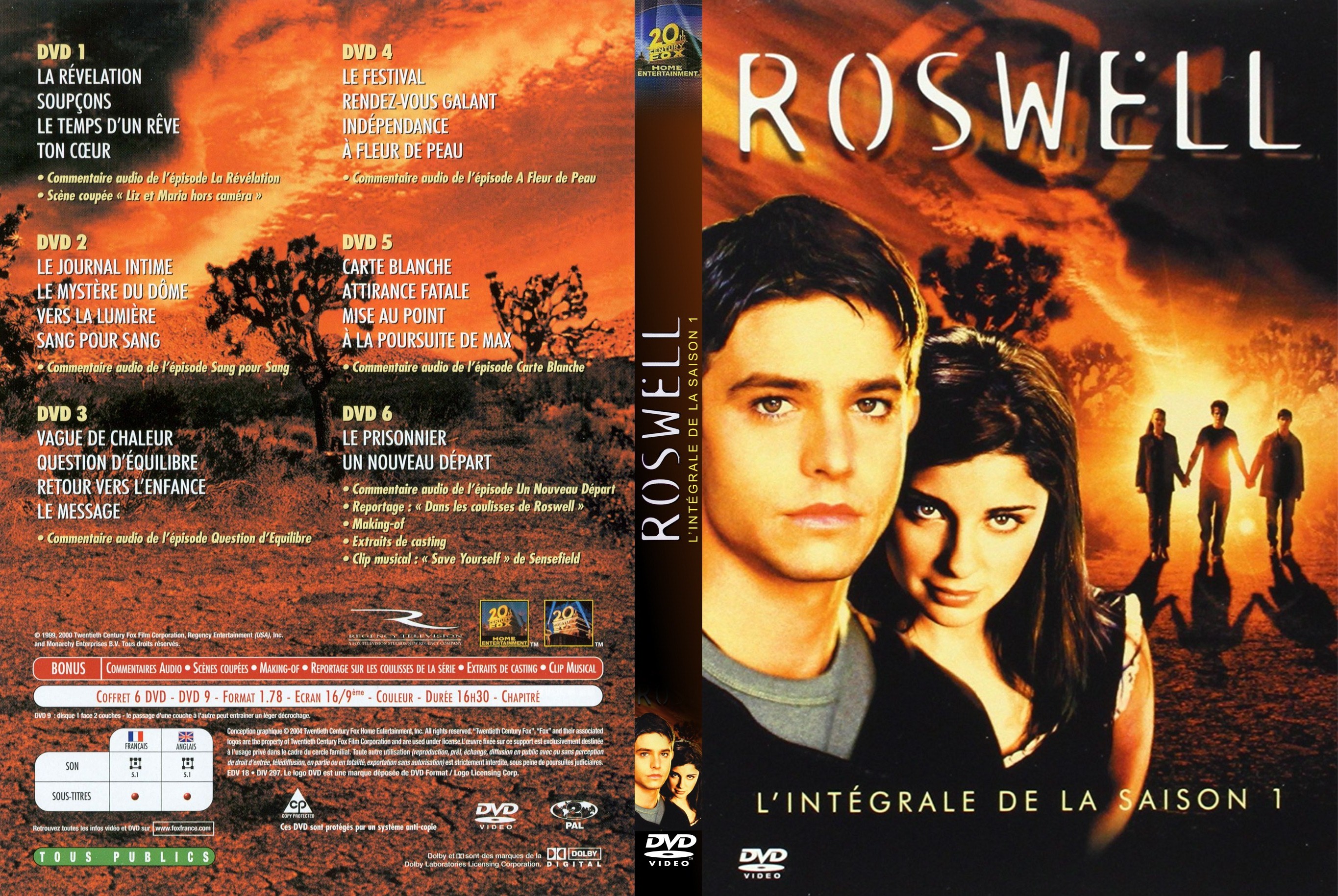 Jaquette DVD Roswell saison 1 custom