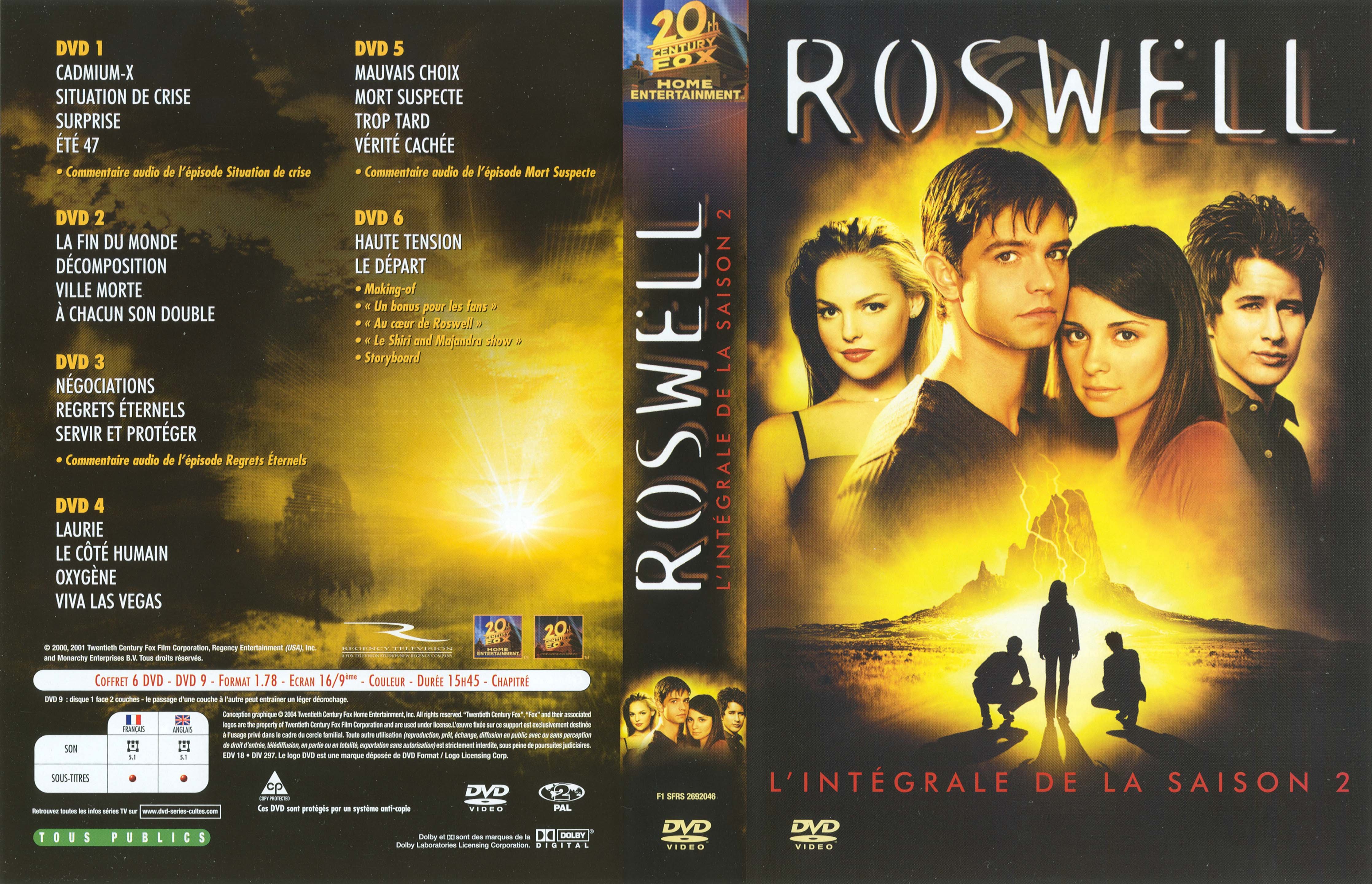 Jaquette DVD Roswell saison 2 COFFRET