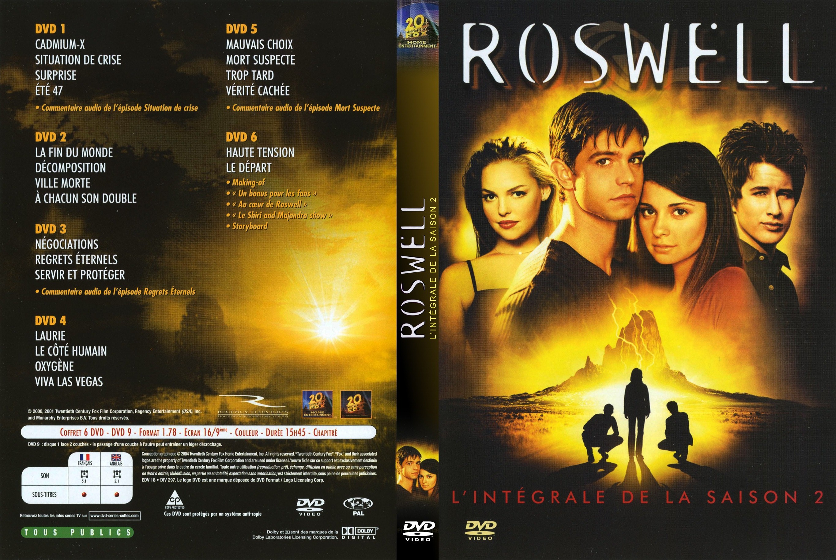 Jaquette DVD Roswell saison 2 custom