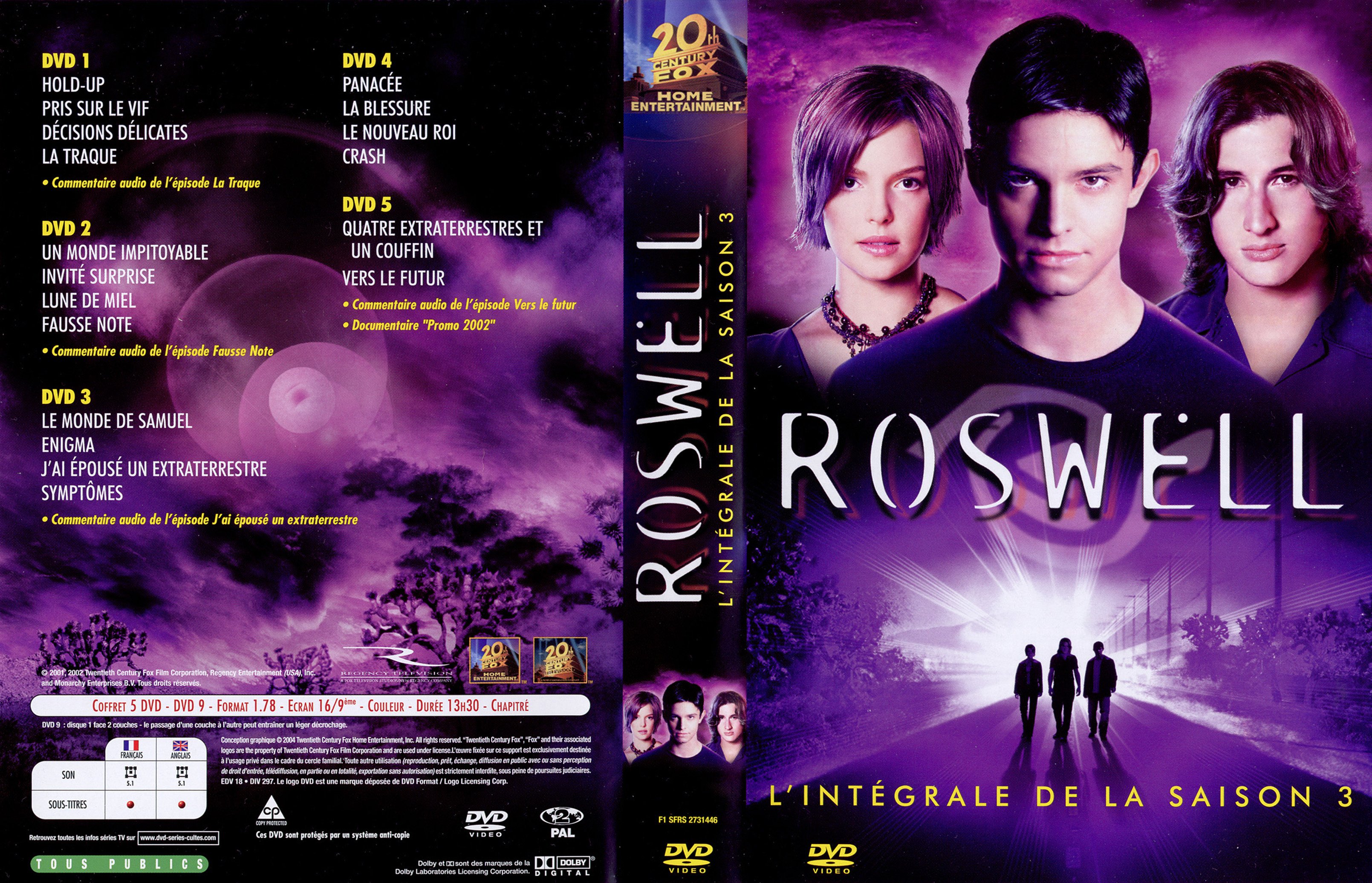 Jaquette DVD Roswell saison 3 COFFRET
