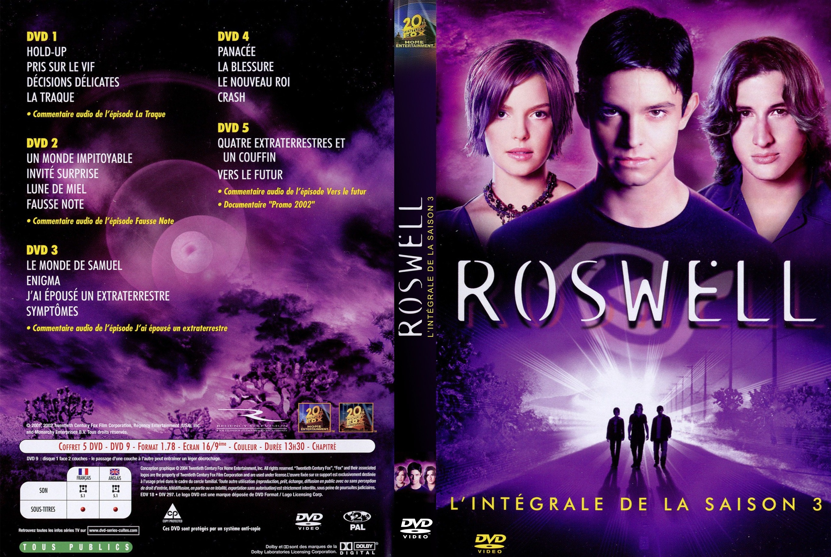 Jaquette DVD Roswell saison 3 custom