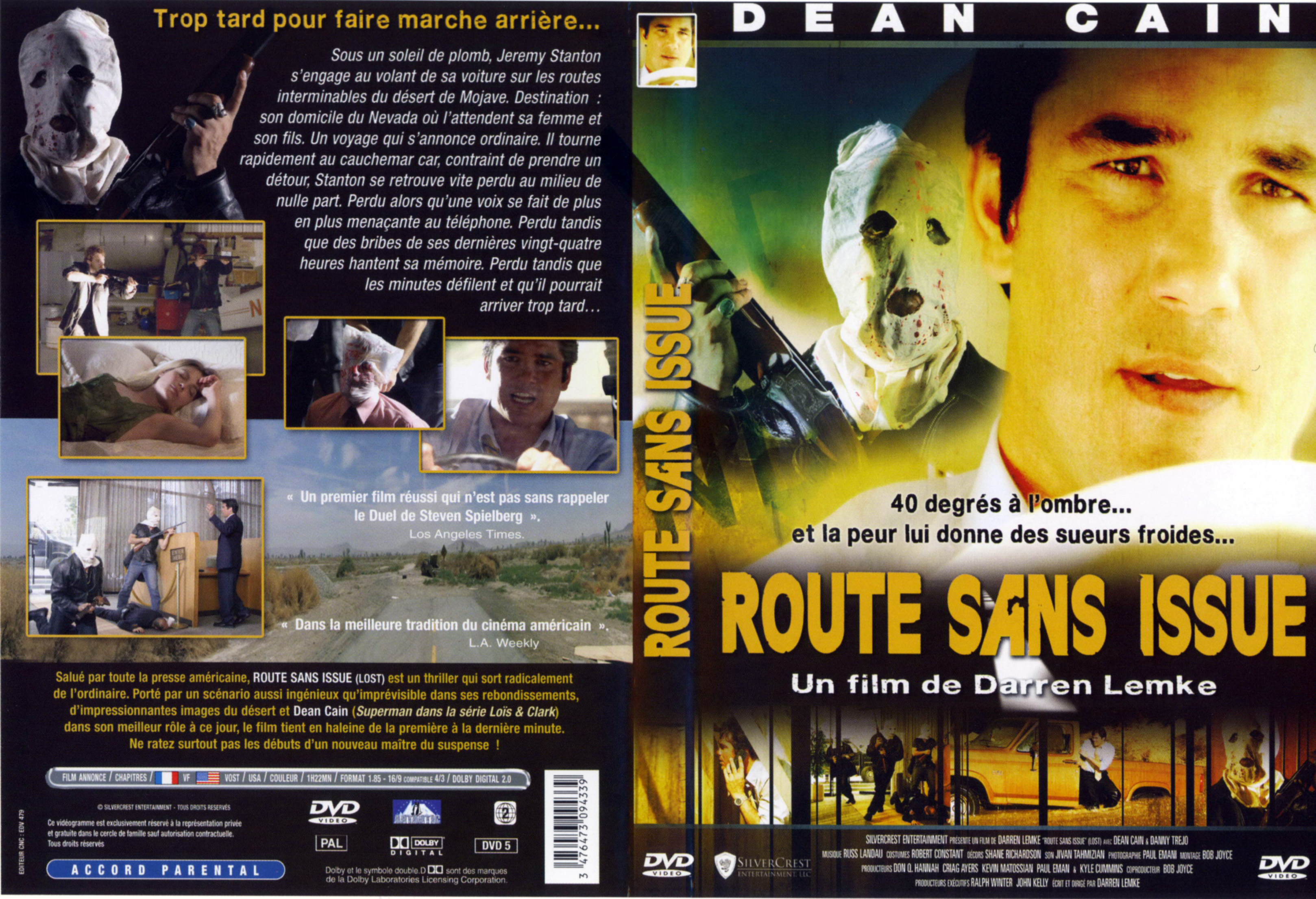 Jaquette DVD Route sans issue