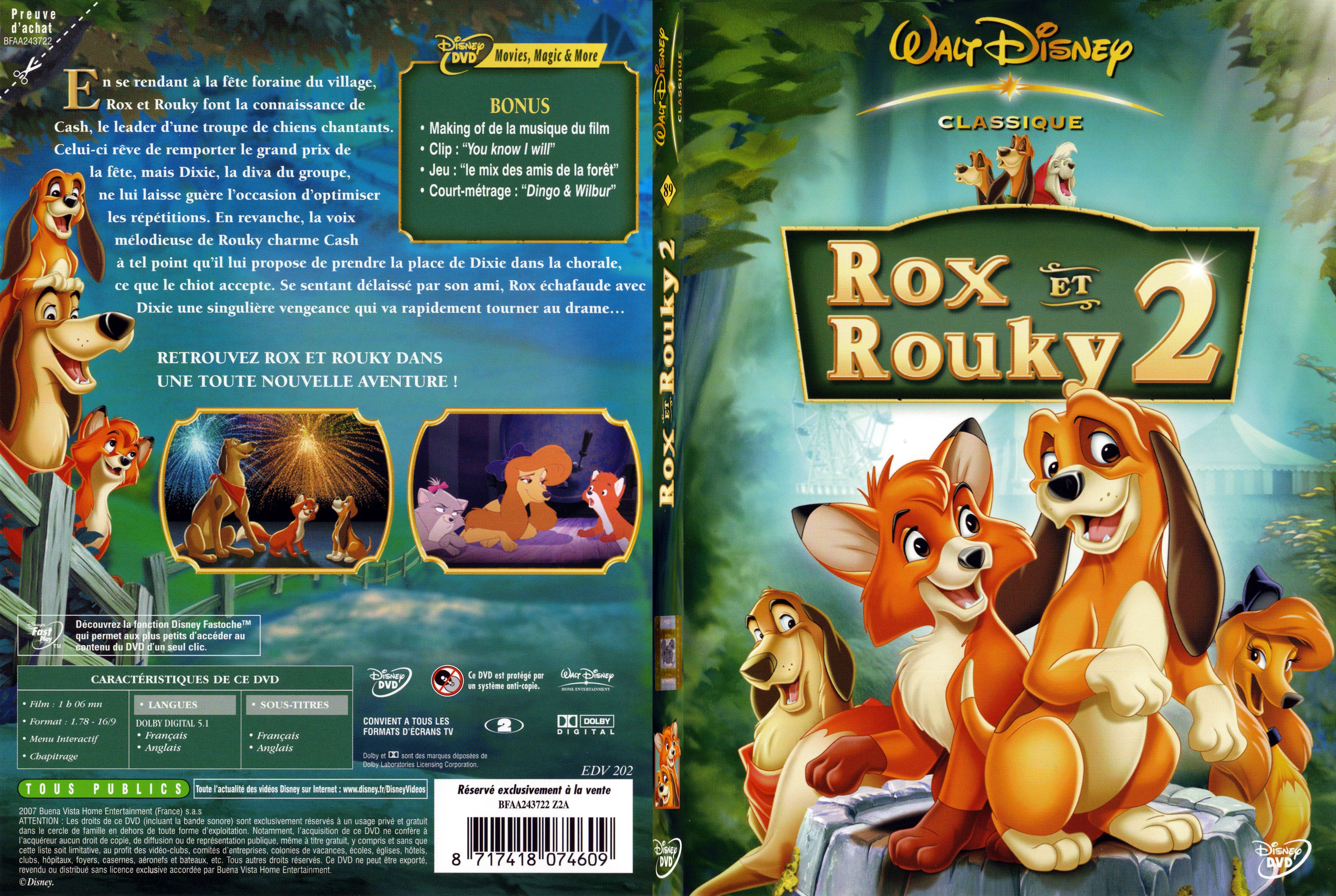 Jaquette DVD Rox et Rouky 2 - SLIM