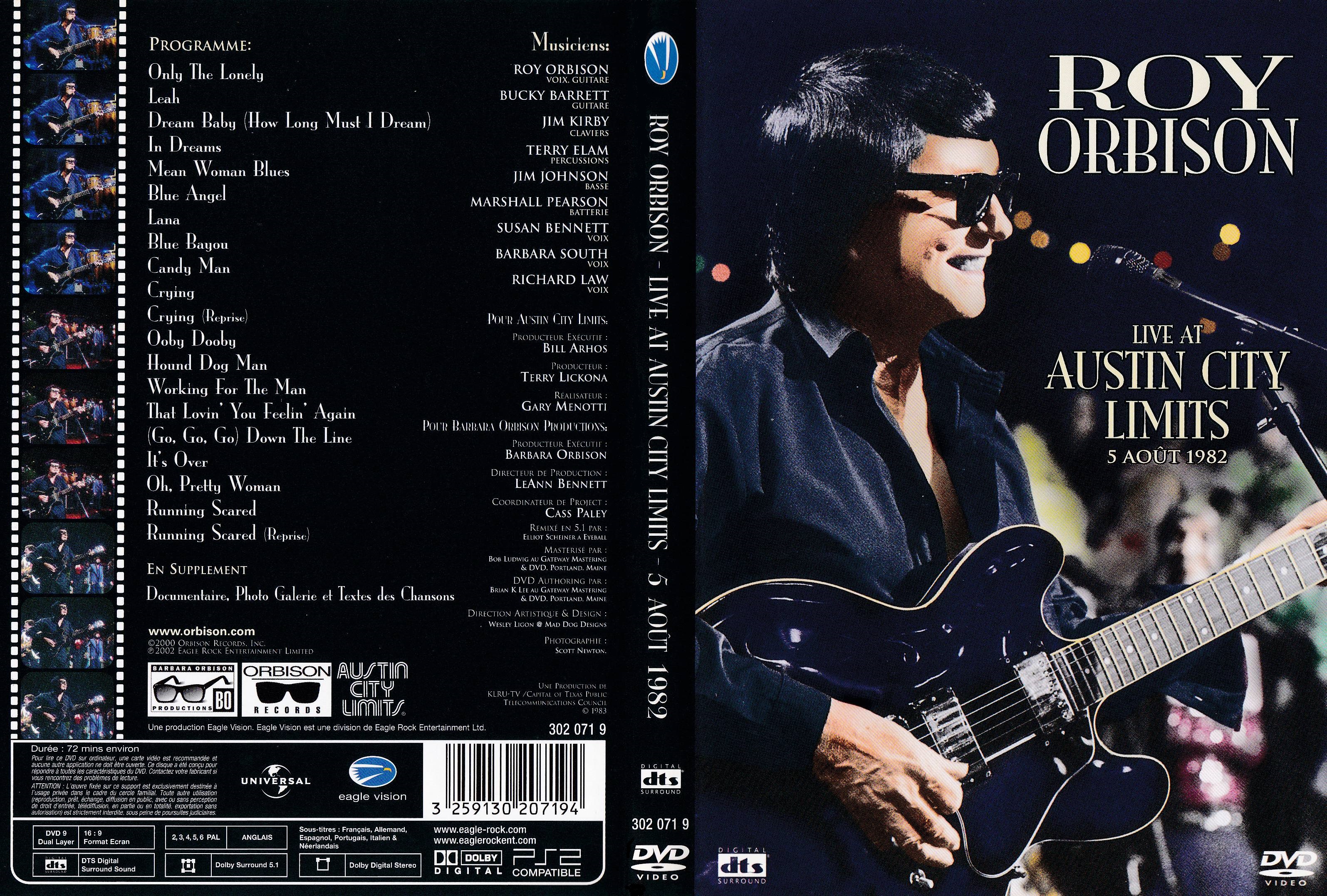 Jaquette DVD Roy Orbison live at Austin City Limits 