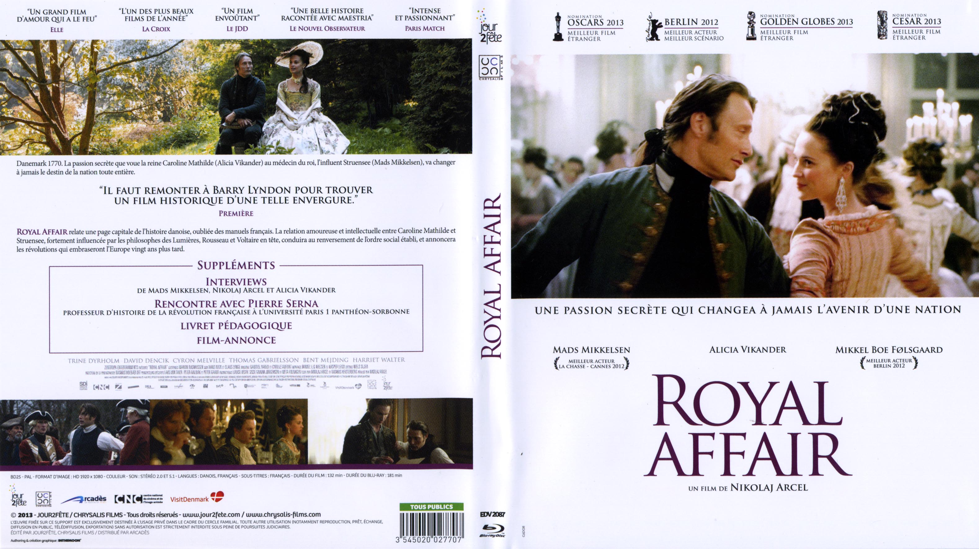 Jaquette DVD Royal Affair (BLU-RAY)
