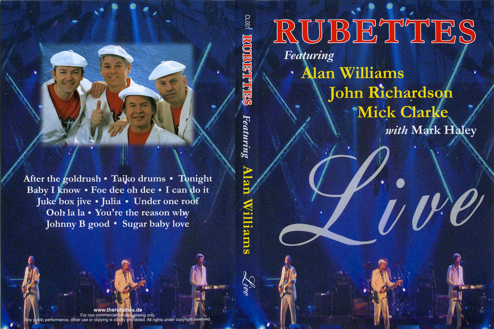 Jaquette DVD Rubettes - Live