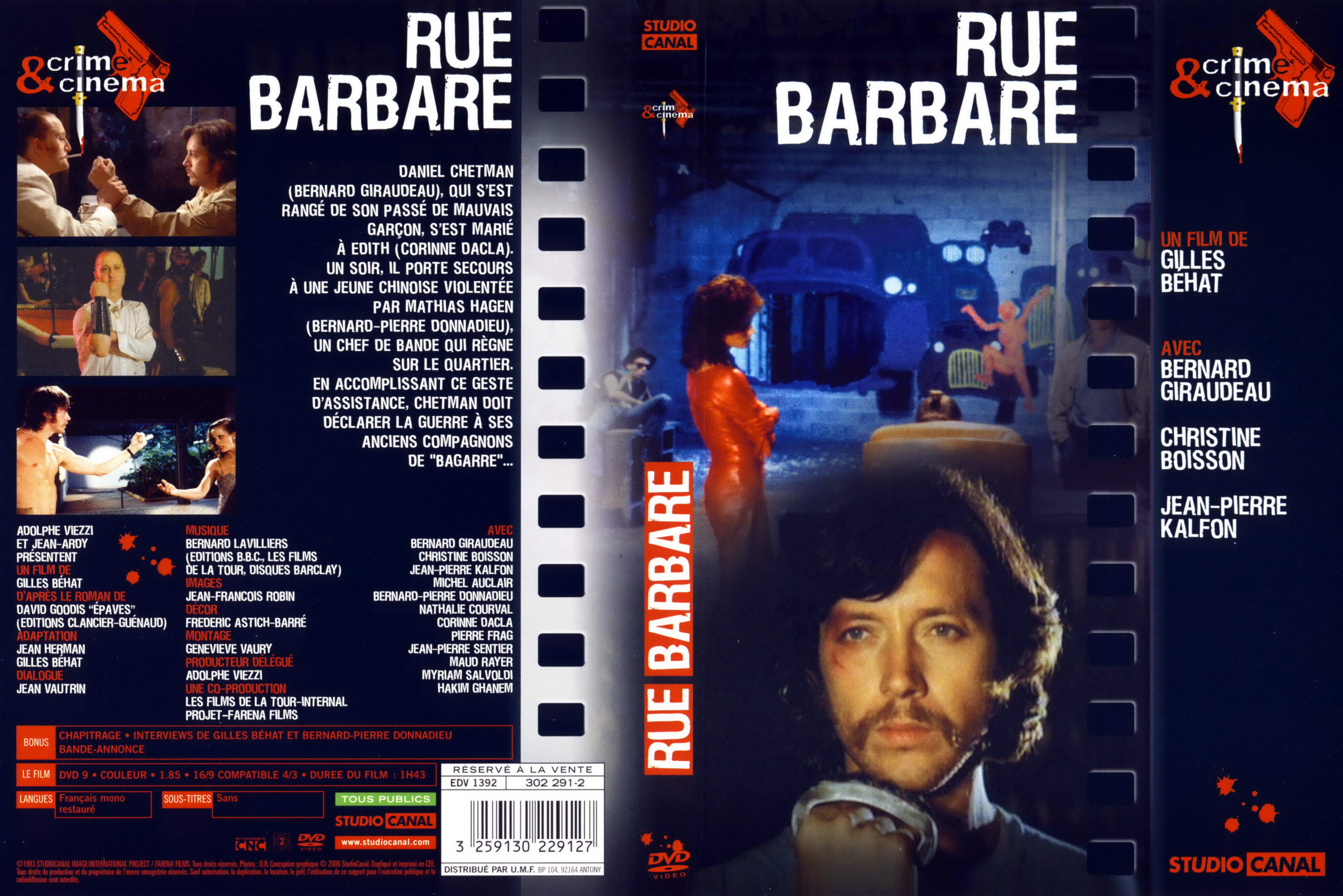 Jaquette DVD Rue barbare