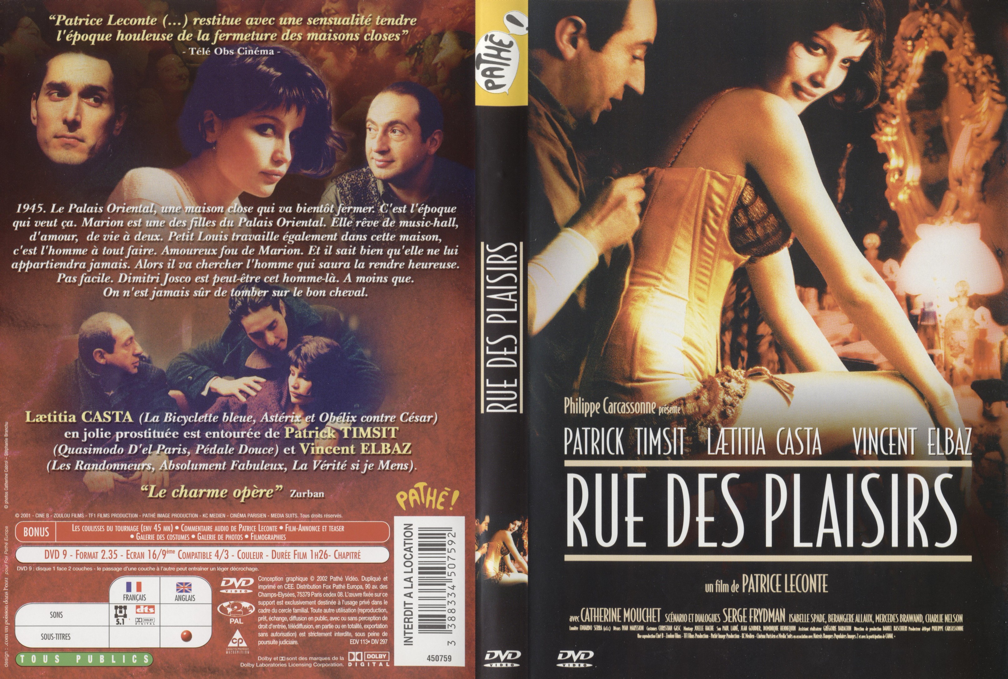 Jaquette DVD Rue des plaisirs