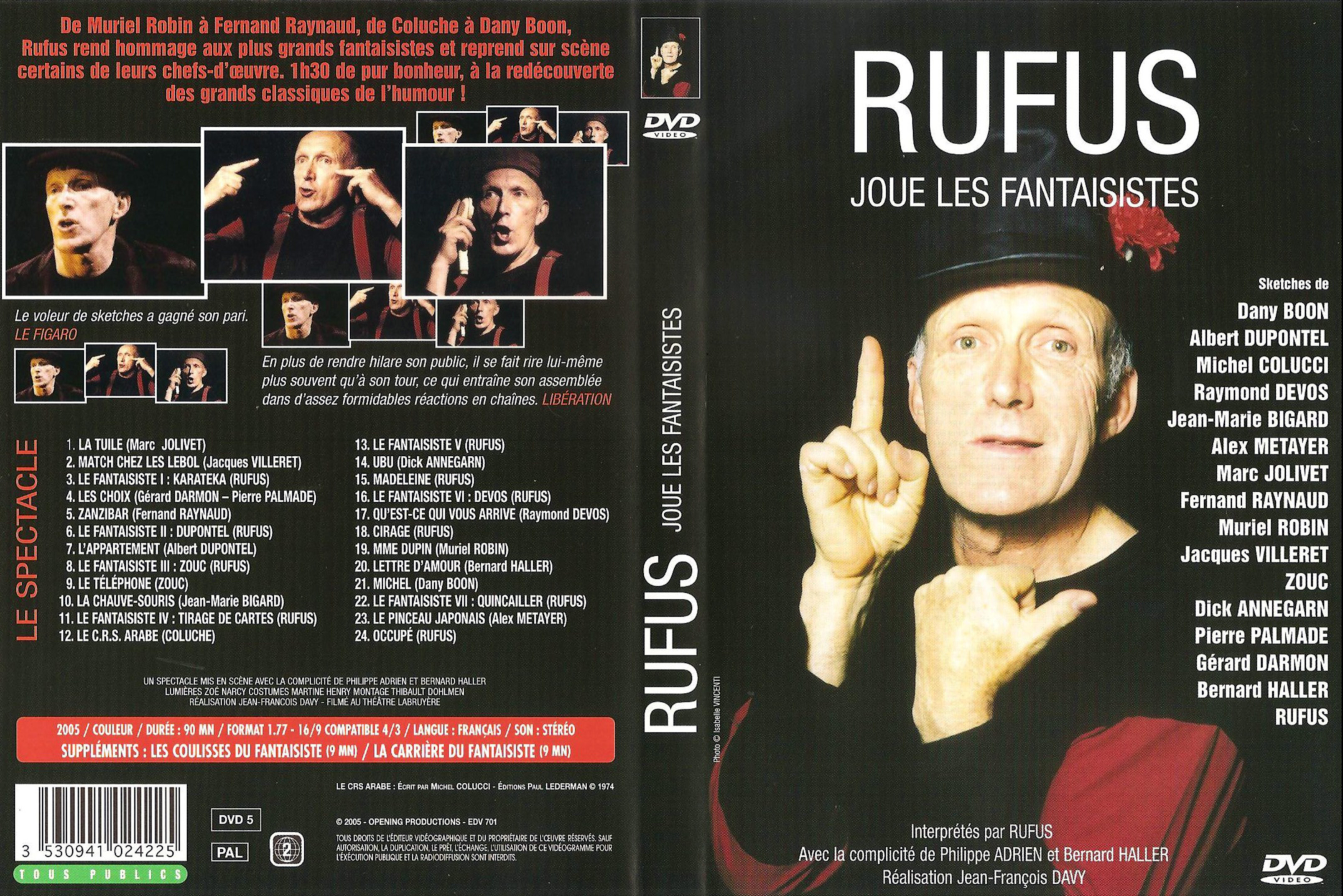 Jaquette DVD Rufus joue les fantaisistes