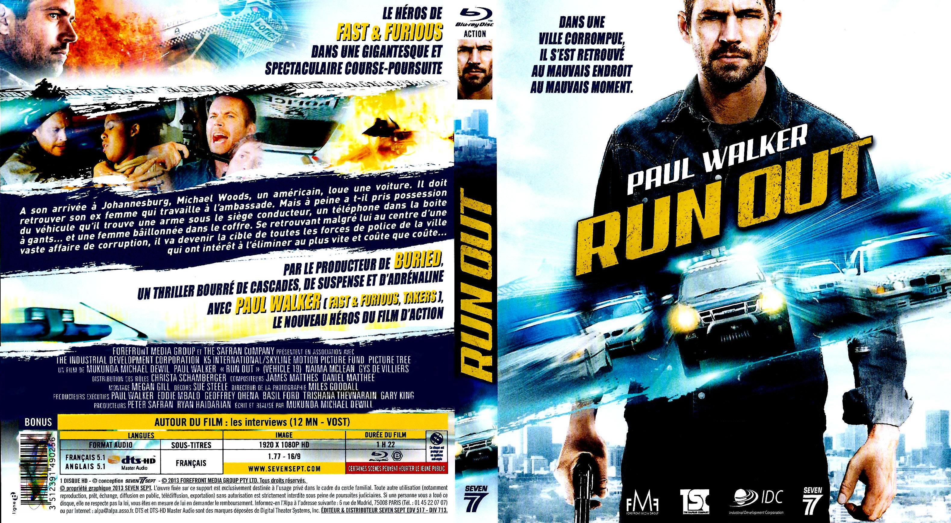 Jaquette DVD Run out (BLU-RAY)