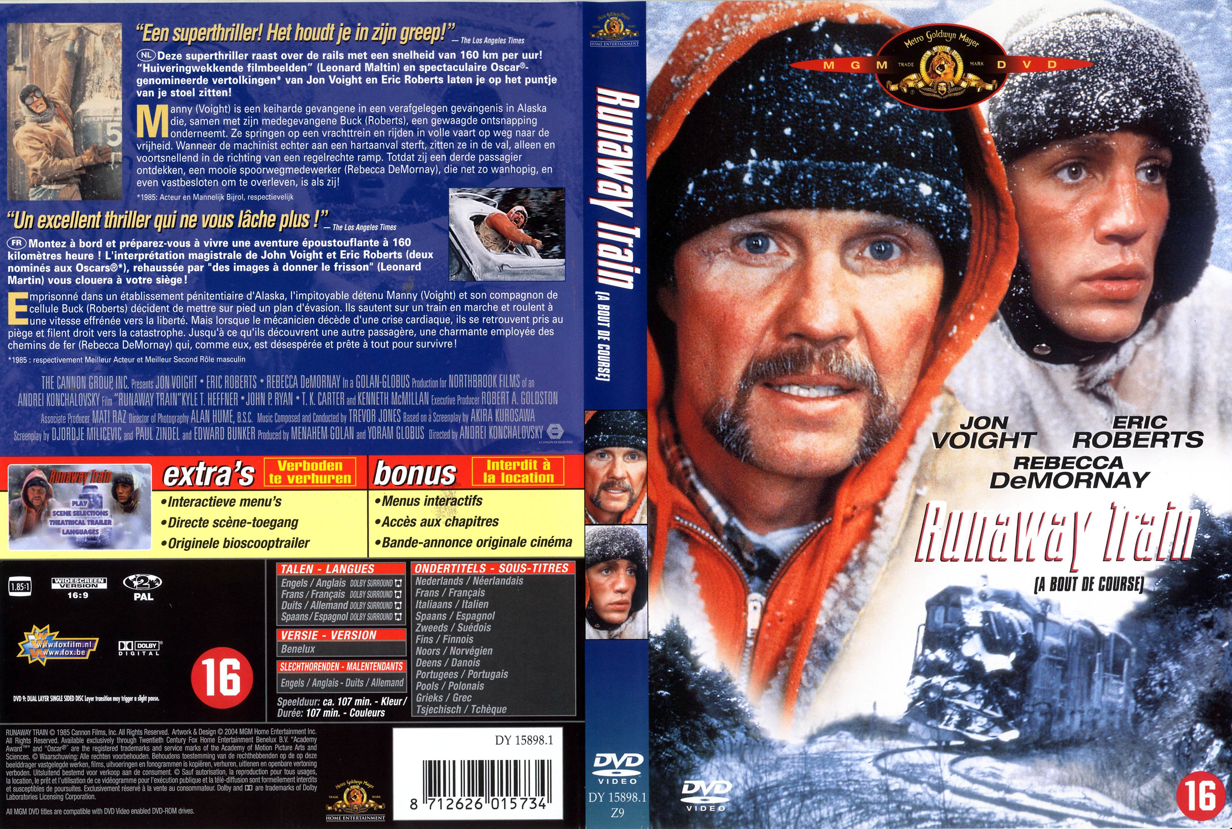 Jaquette DVD Runaway train v4