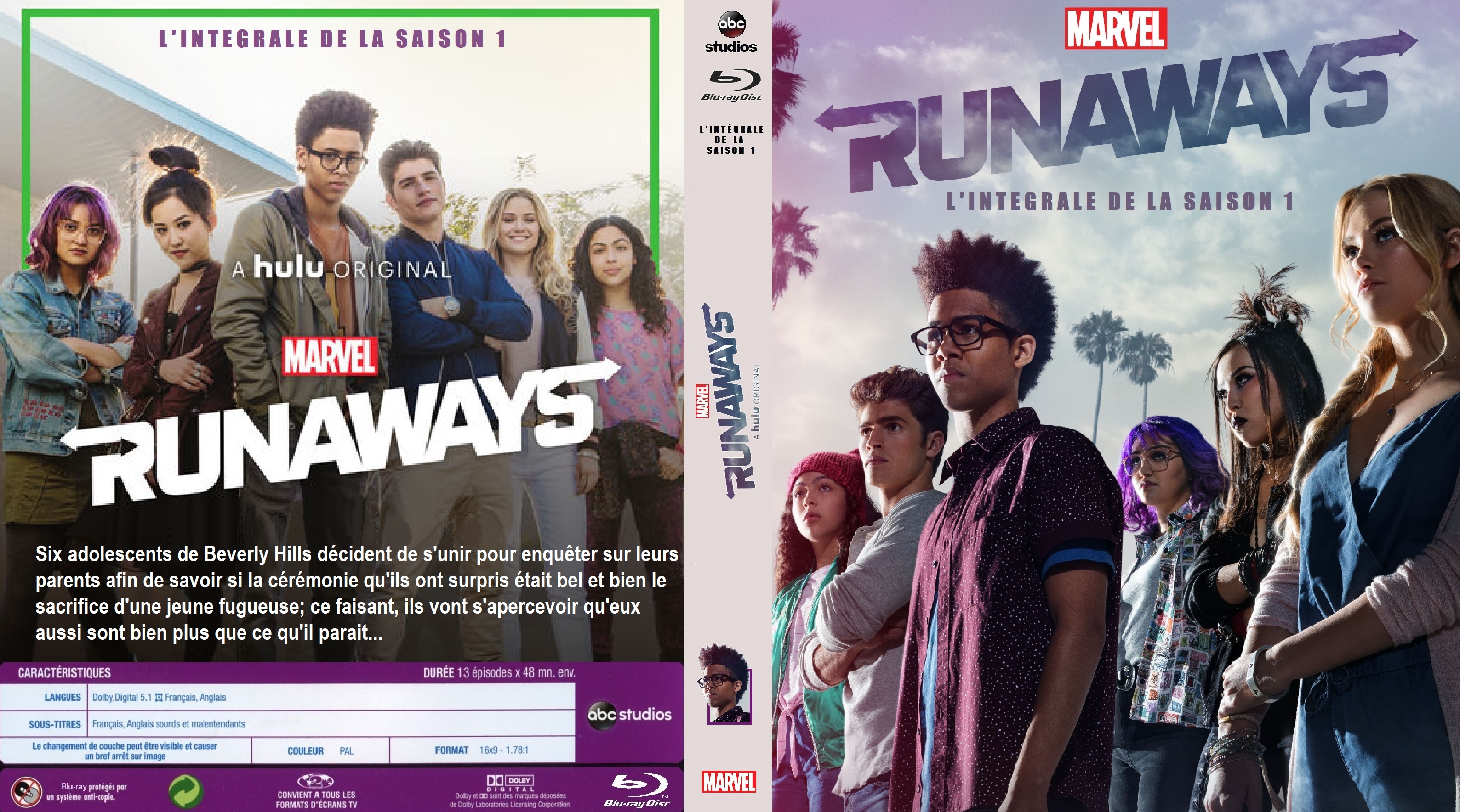 Jaquette DVD Runaways Saison 1 custom (BLU-RAY)