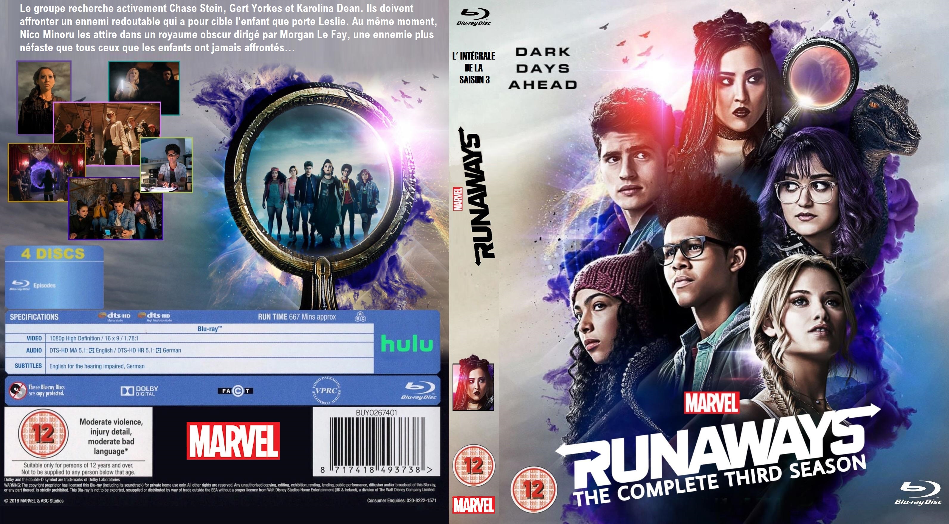 Jaquette DVD Runaways saison 3 custom (BLU-RAY)