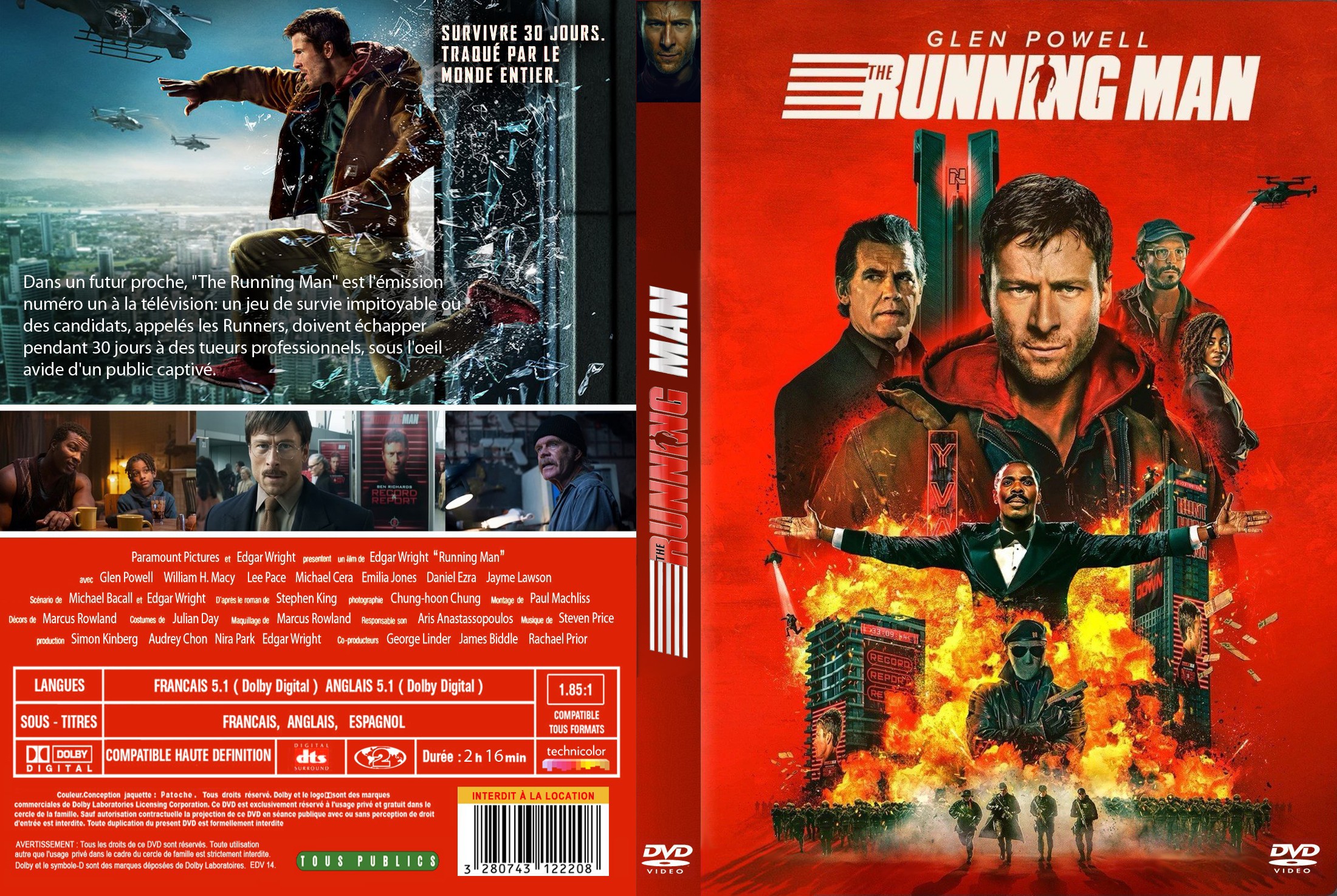 Jaquette DVD Running Man 2025 custom