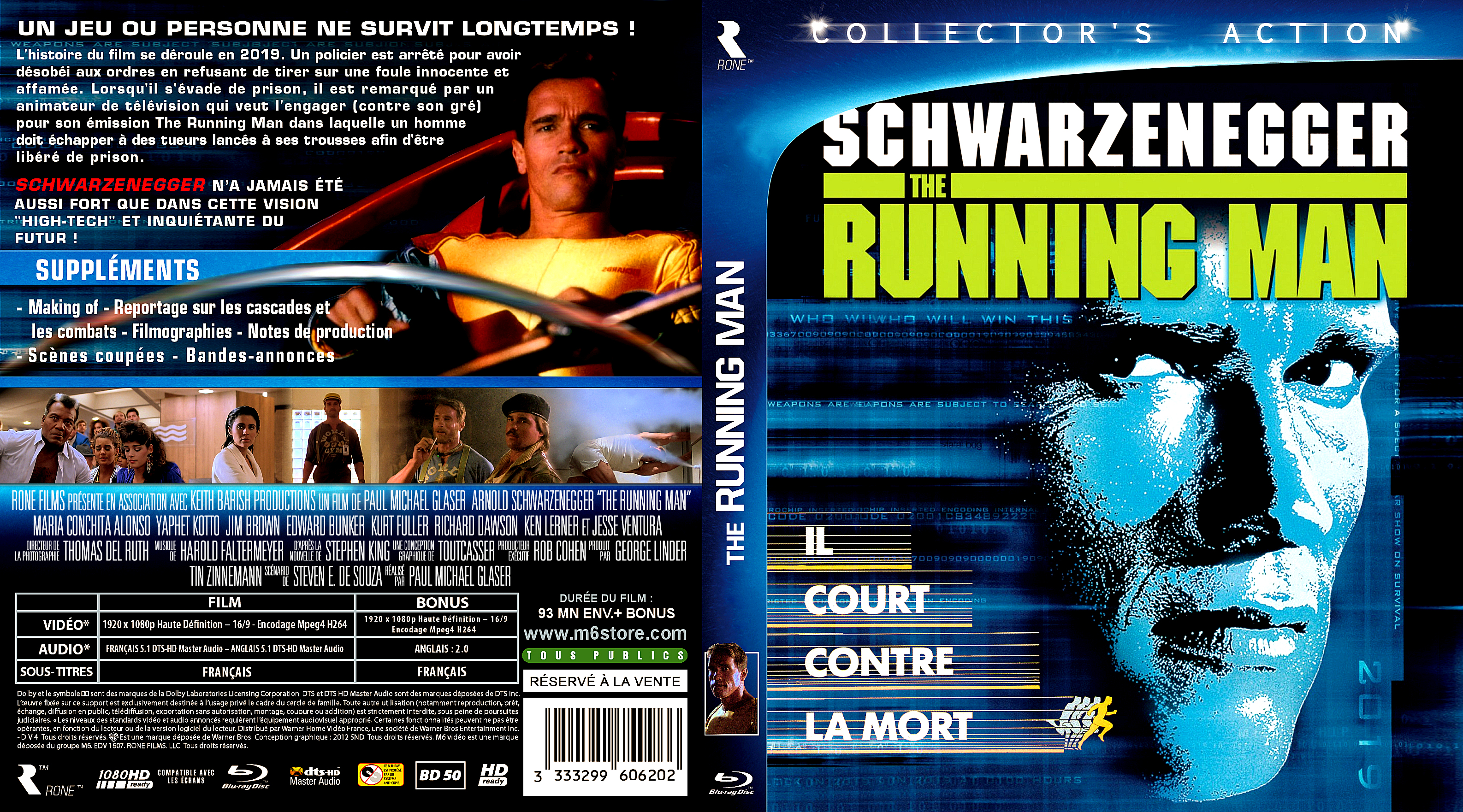Jaquette DVD Running Man custom (BLU-RAY)