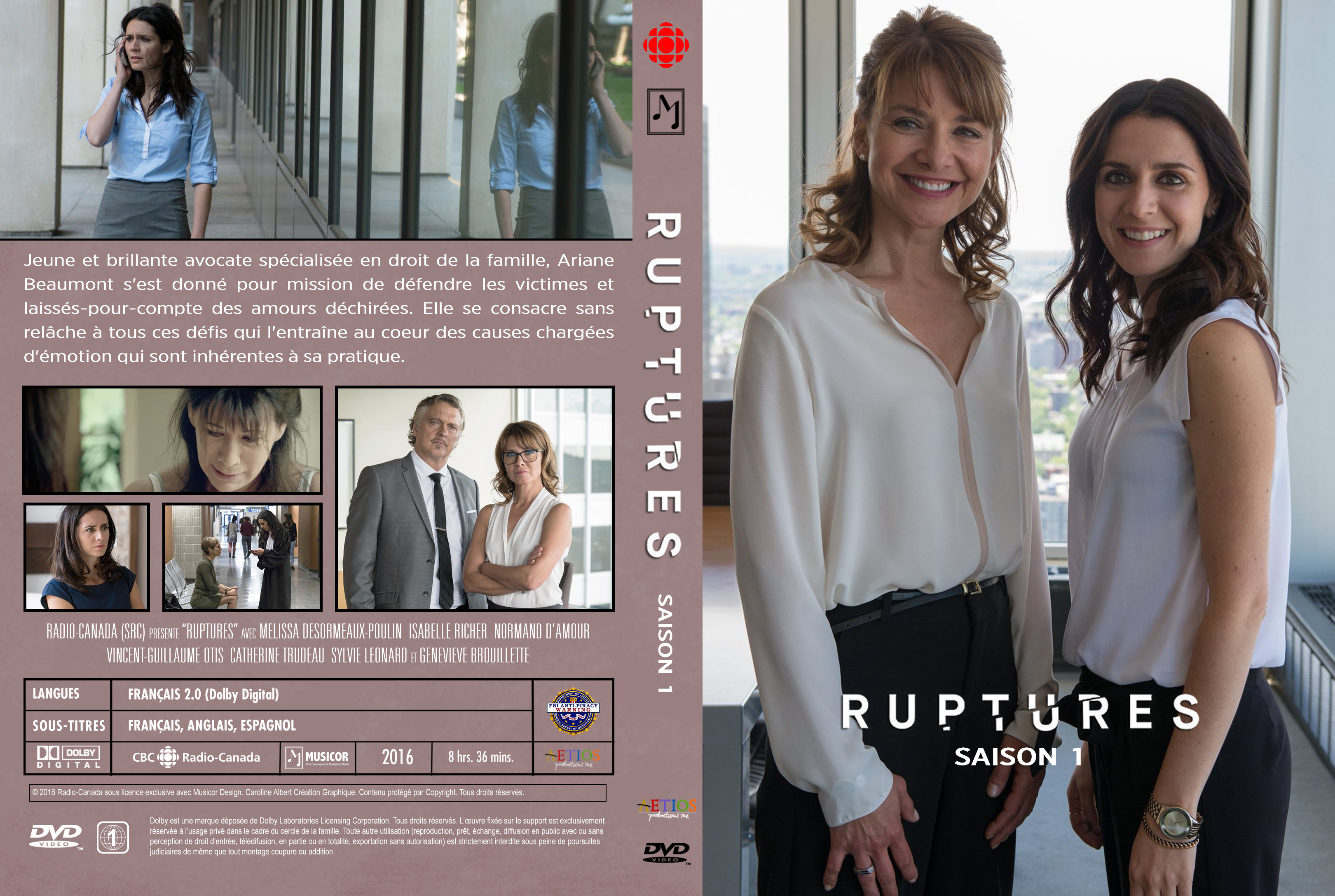 Jaquette DVD Ruptures Saison 1 custom