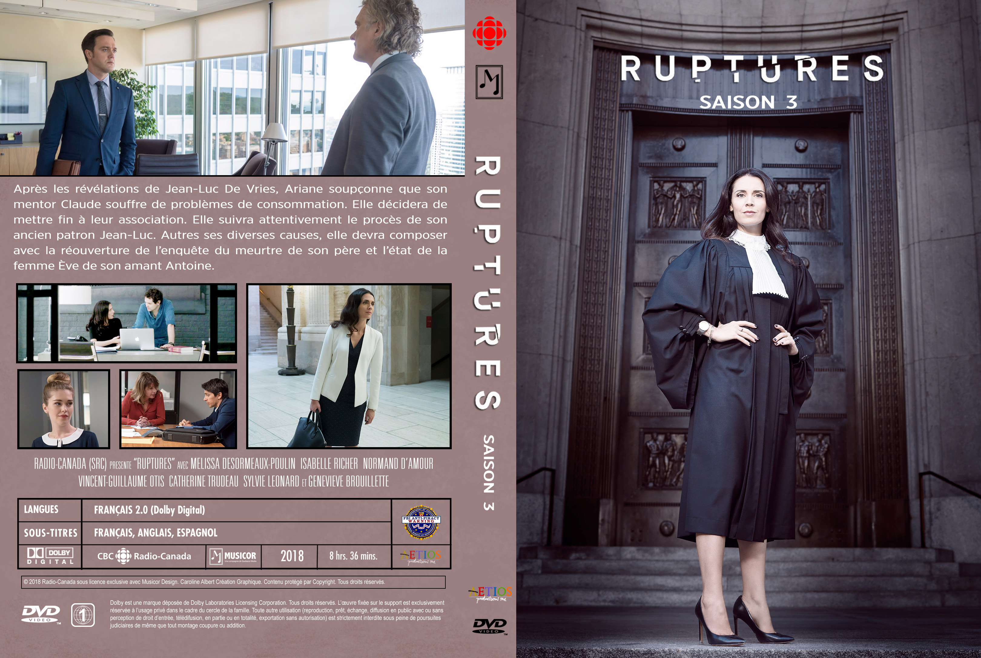 Jaquette DVD Ruptures Saison 3 custom