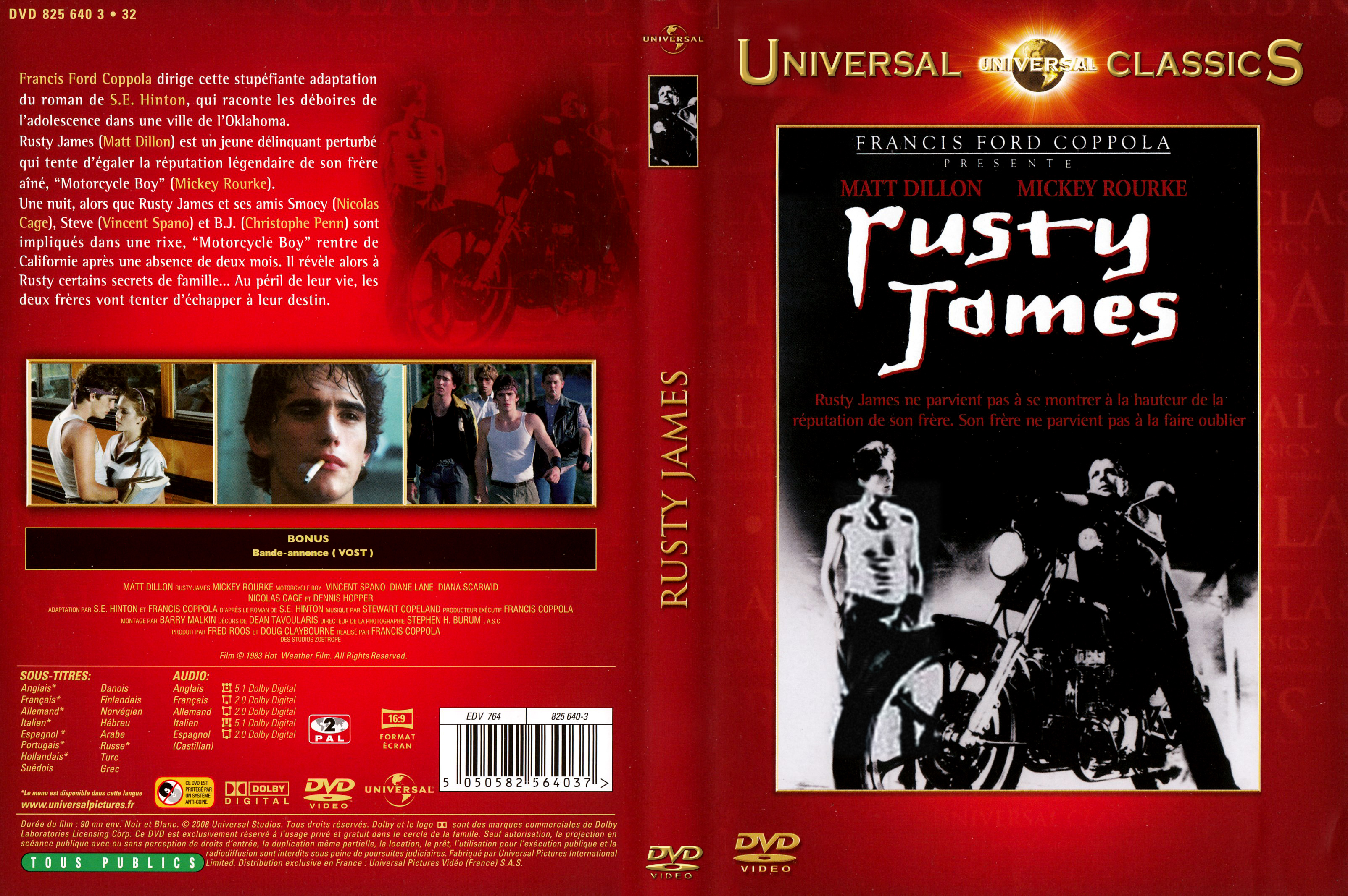 Jaquette DVD Rusty James v2