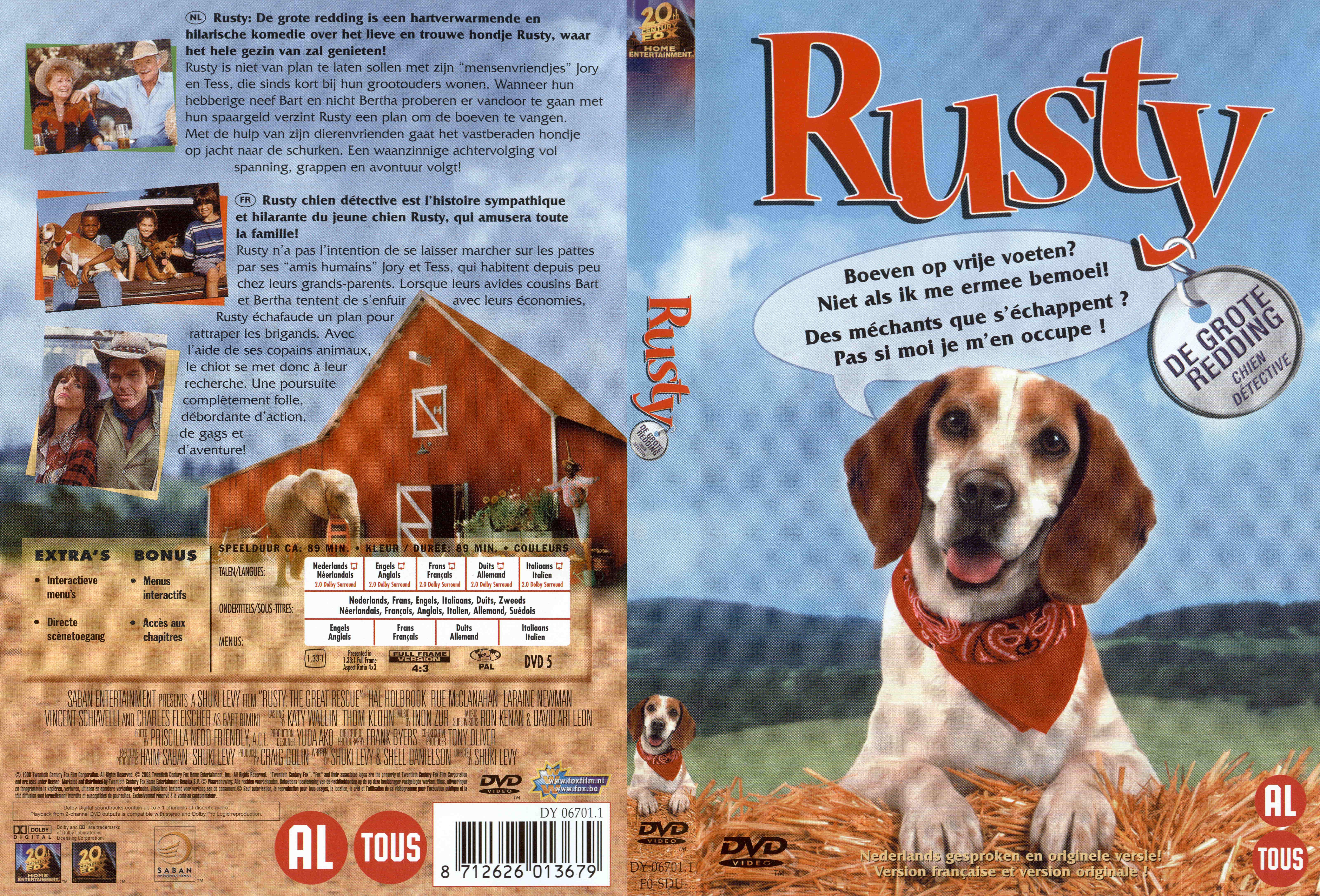Jaquette DVD Rusty chien detective