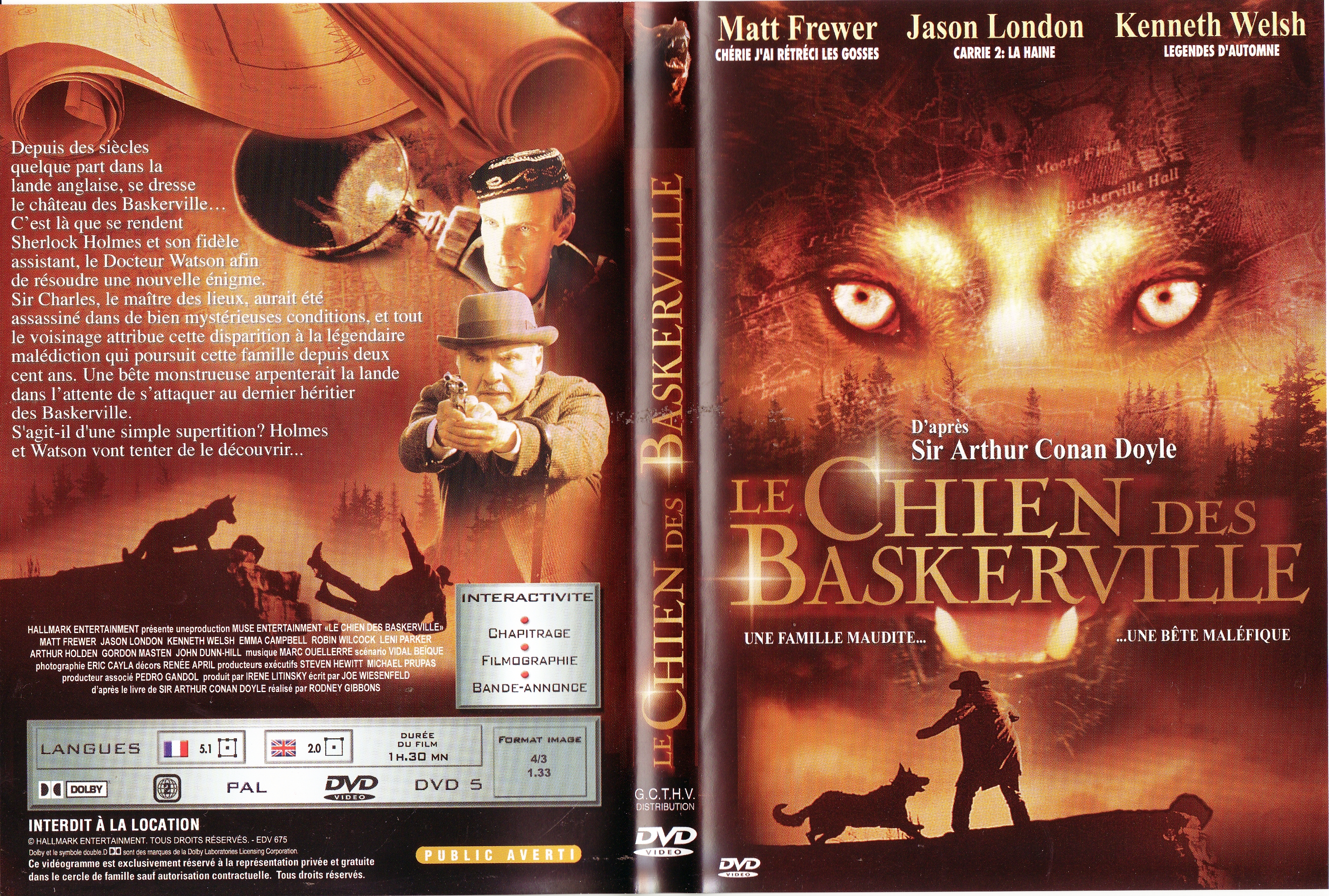 Jaquette DVD SHerlock Holmes - Le chien des Baskerville