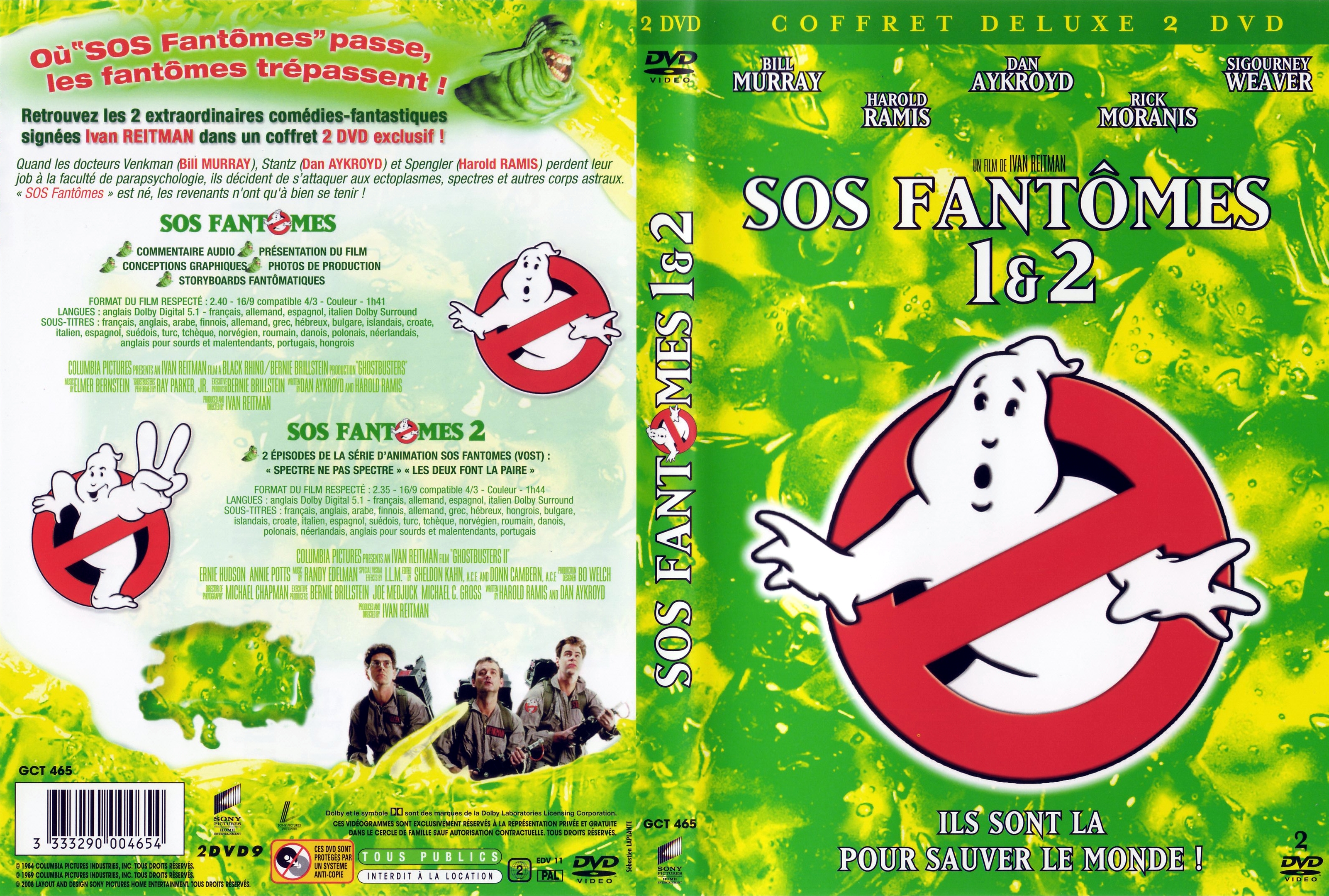 Jaquette DVD SOS Fantomes 1 et 2 v2