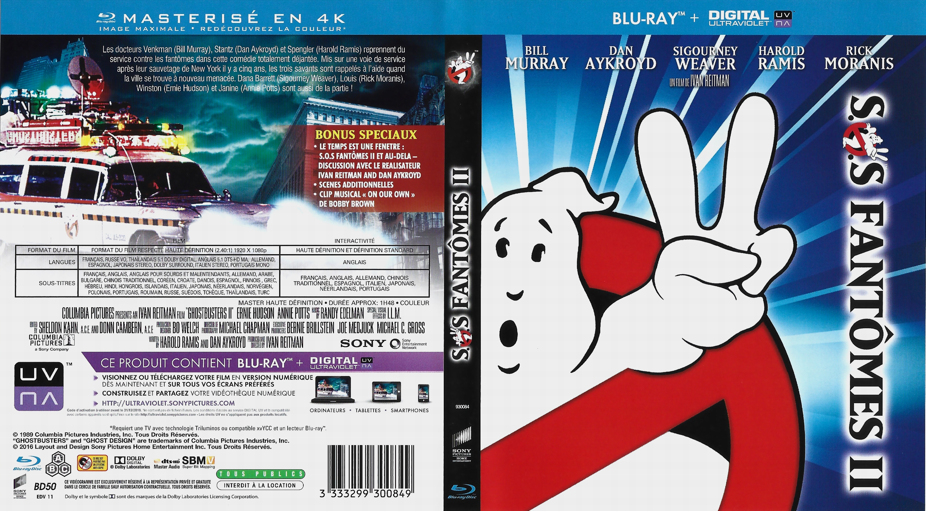 Jaquette DVD SOS Fantomes 2 (BLU-RAY)