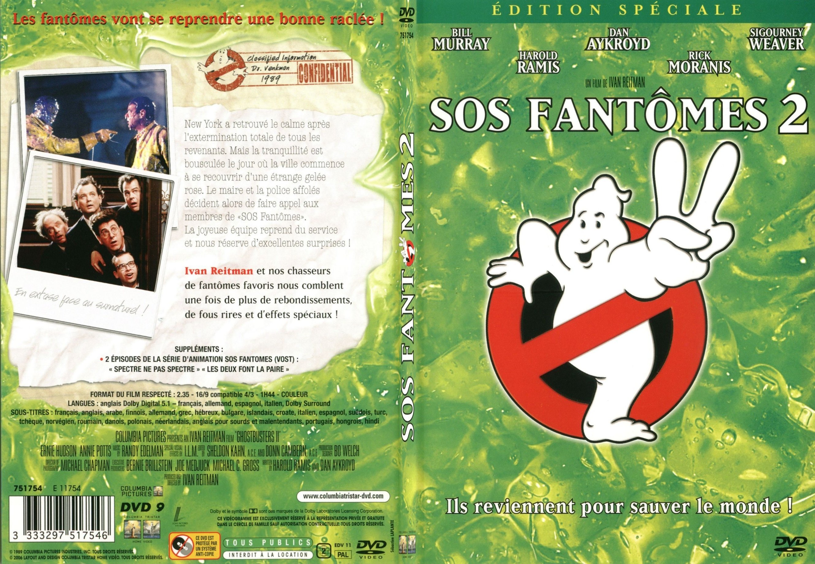 Jaquette DVD SOS Fantomes 2 - SLIM