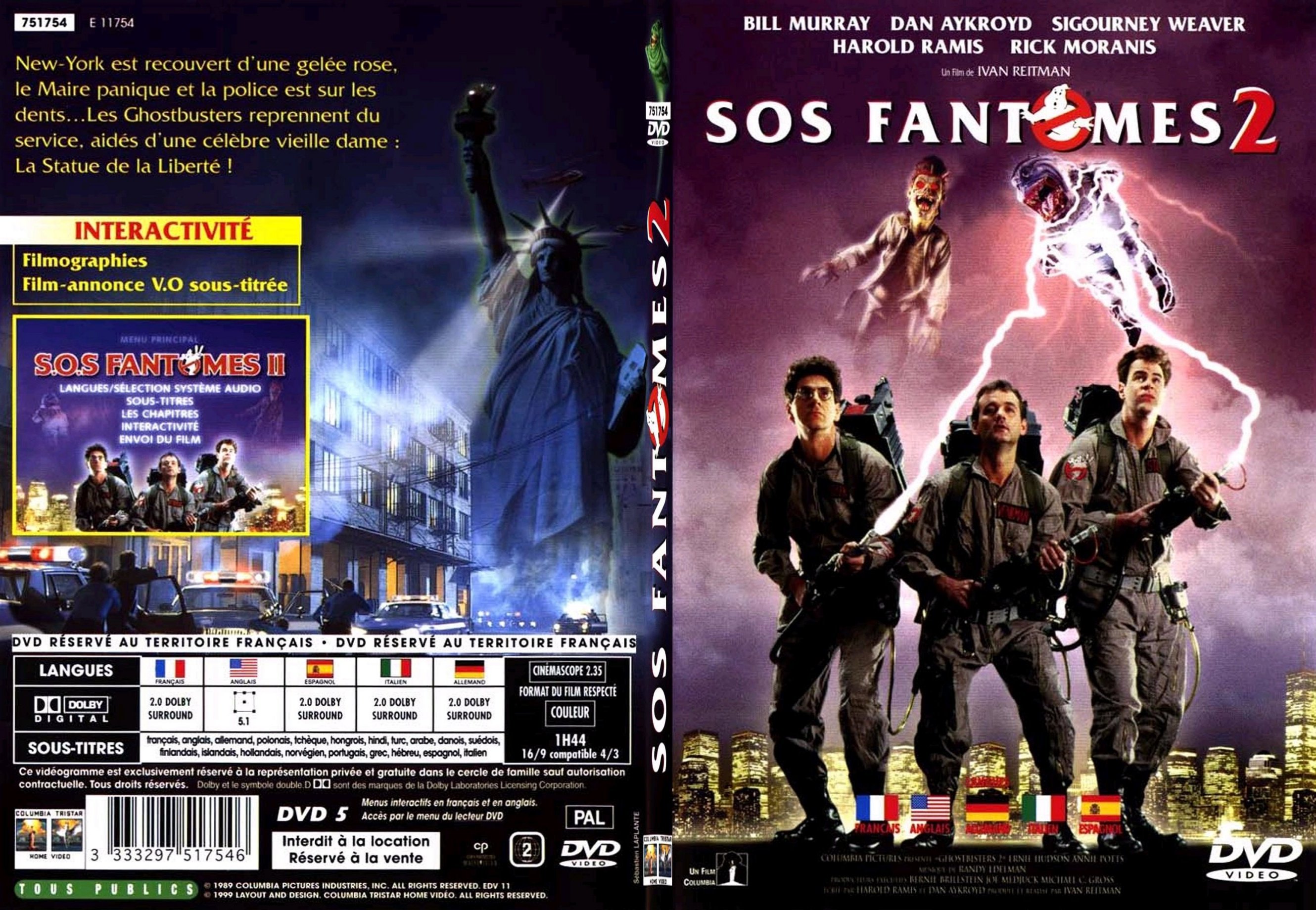 Jaquette DVD SOS Fantomes 2 v2 - SLIM