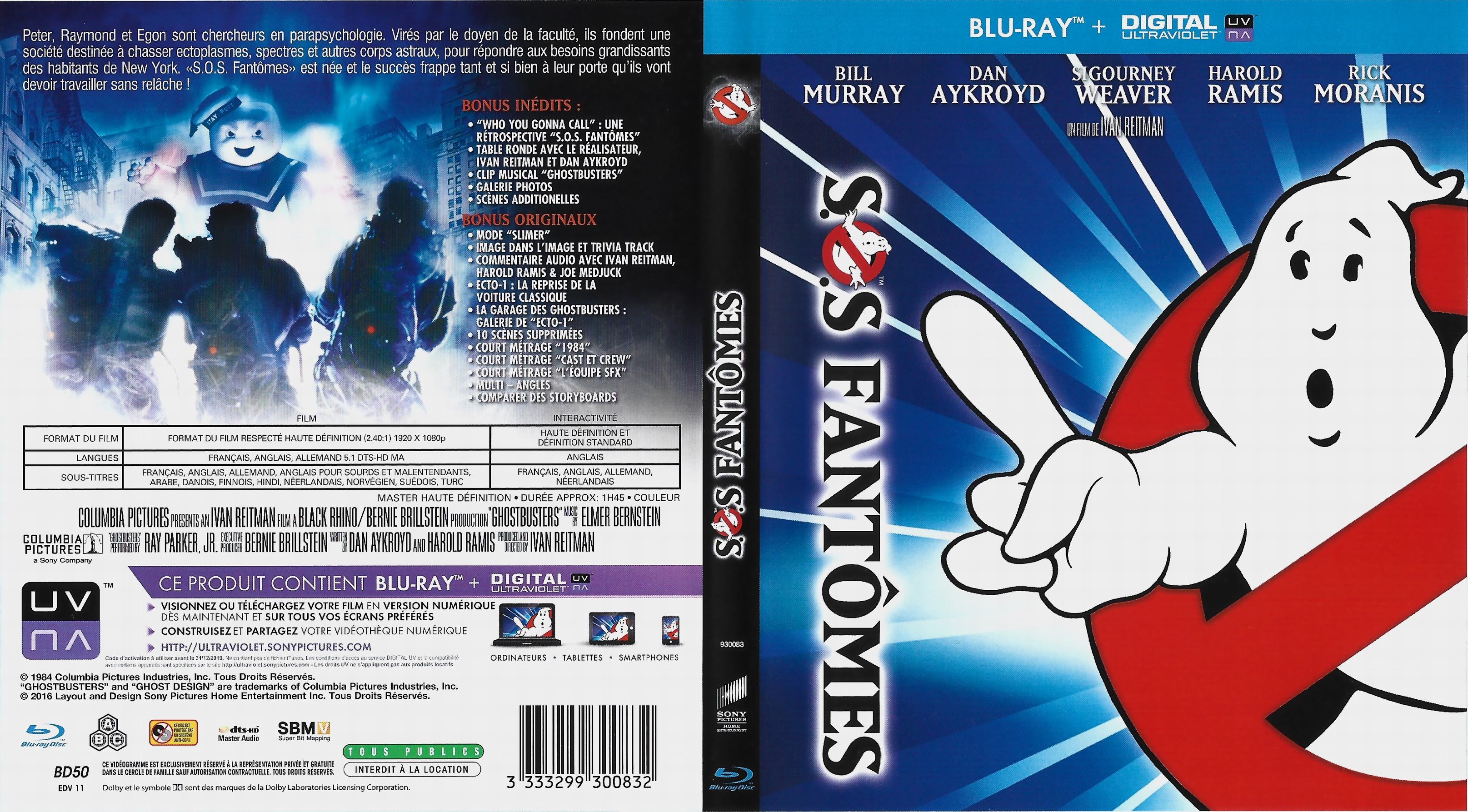 Jaquette DVD SOS Fantomes (BLU-RAY) v2