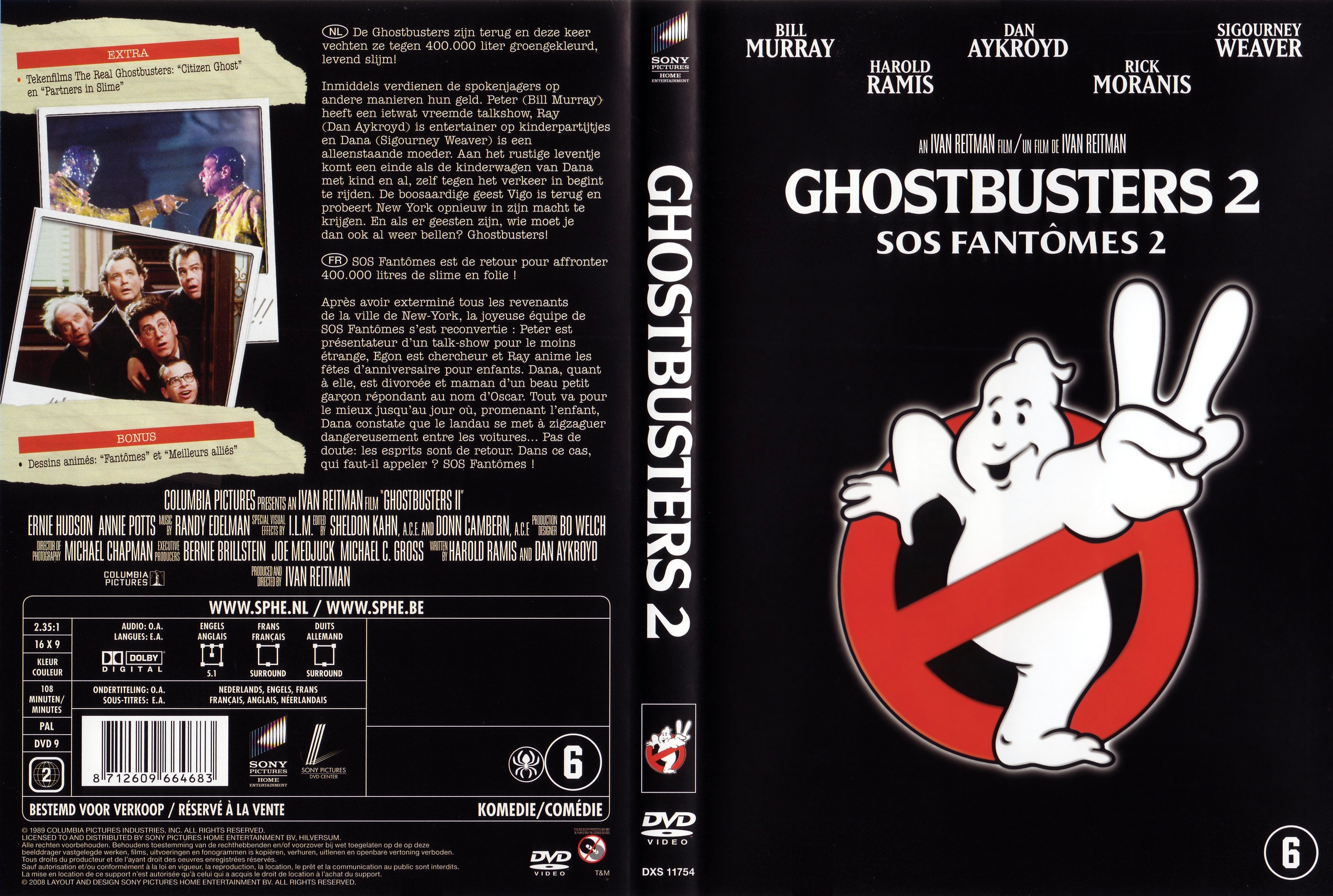 Jaquette DVD SOS Fantomes - Ghostbusters 2