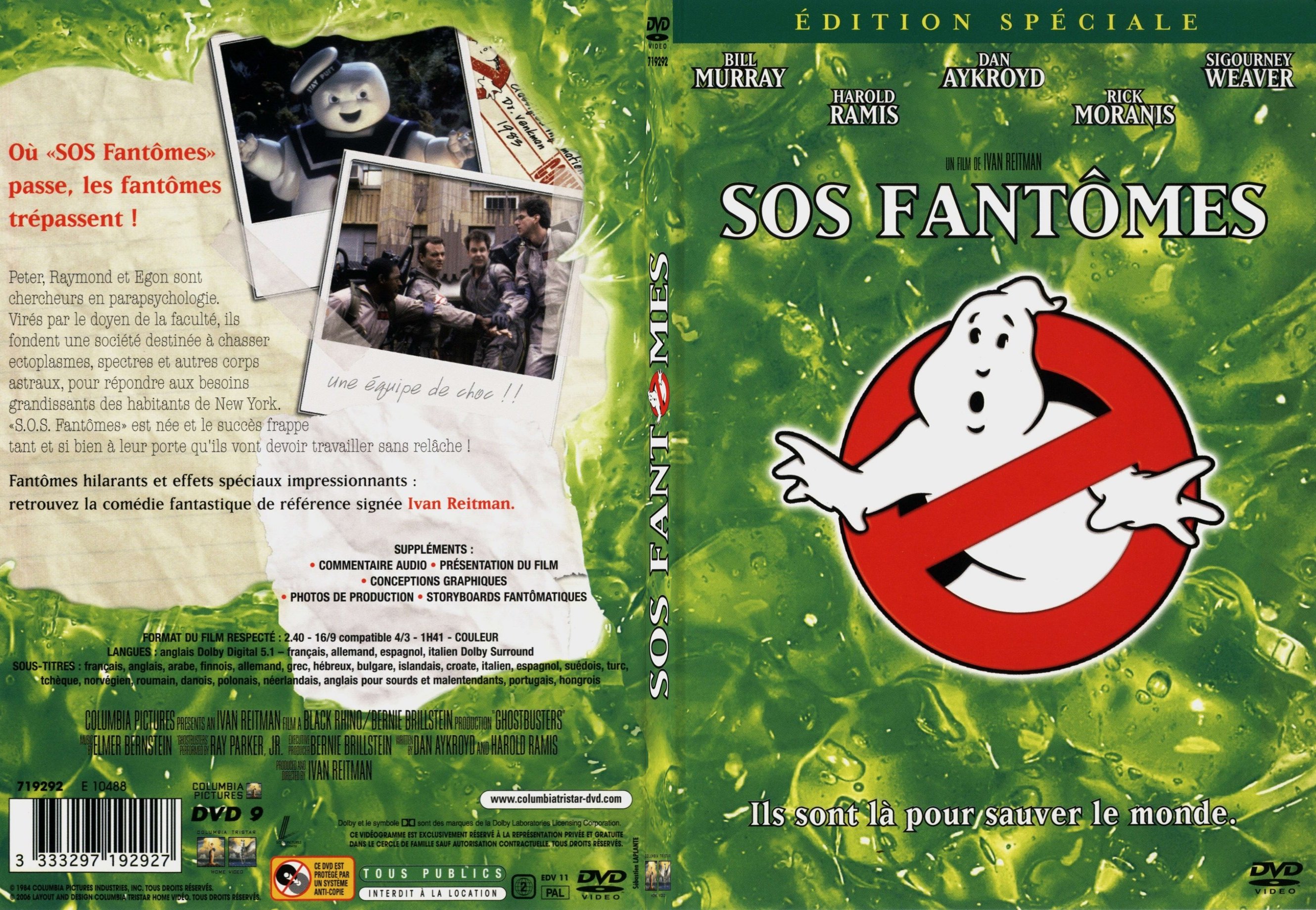 Jaquette DVD SOS Fantomes - SLIM