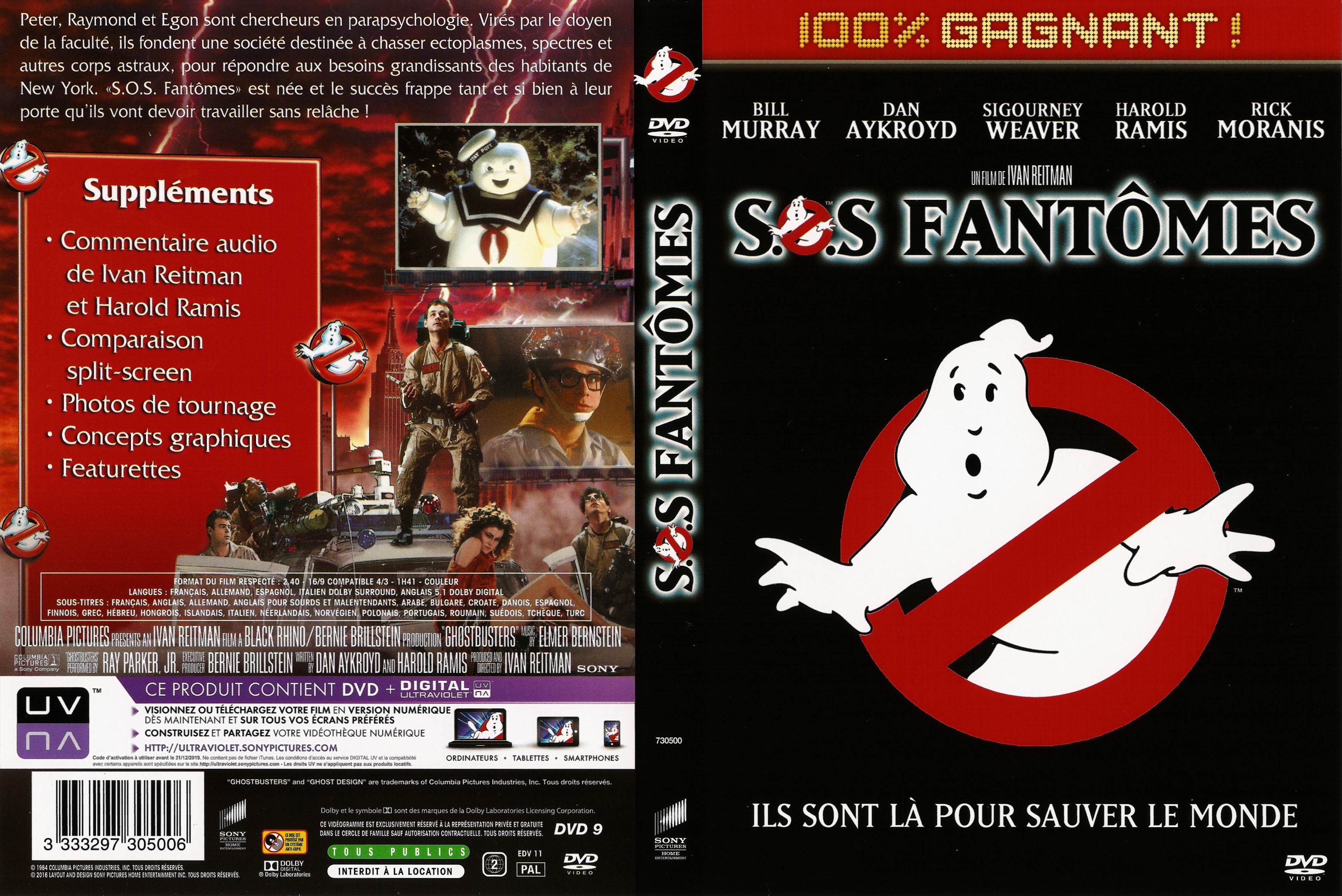 Jaquette DVD SOS fantomes v5