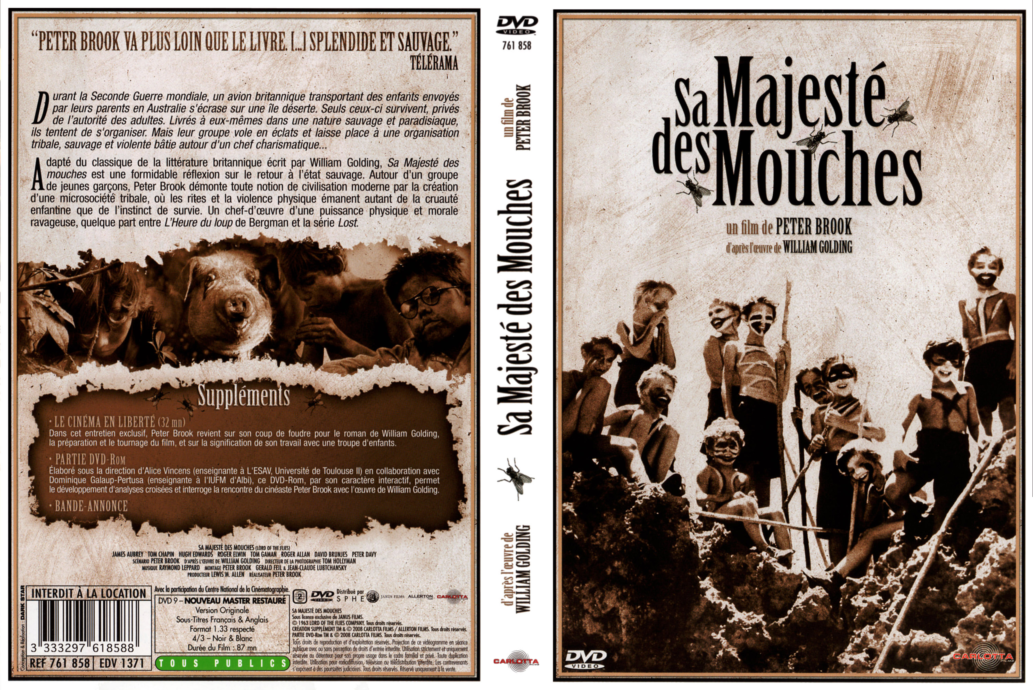 Jaquette DVD Sa majest des mouches